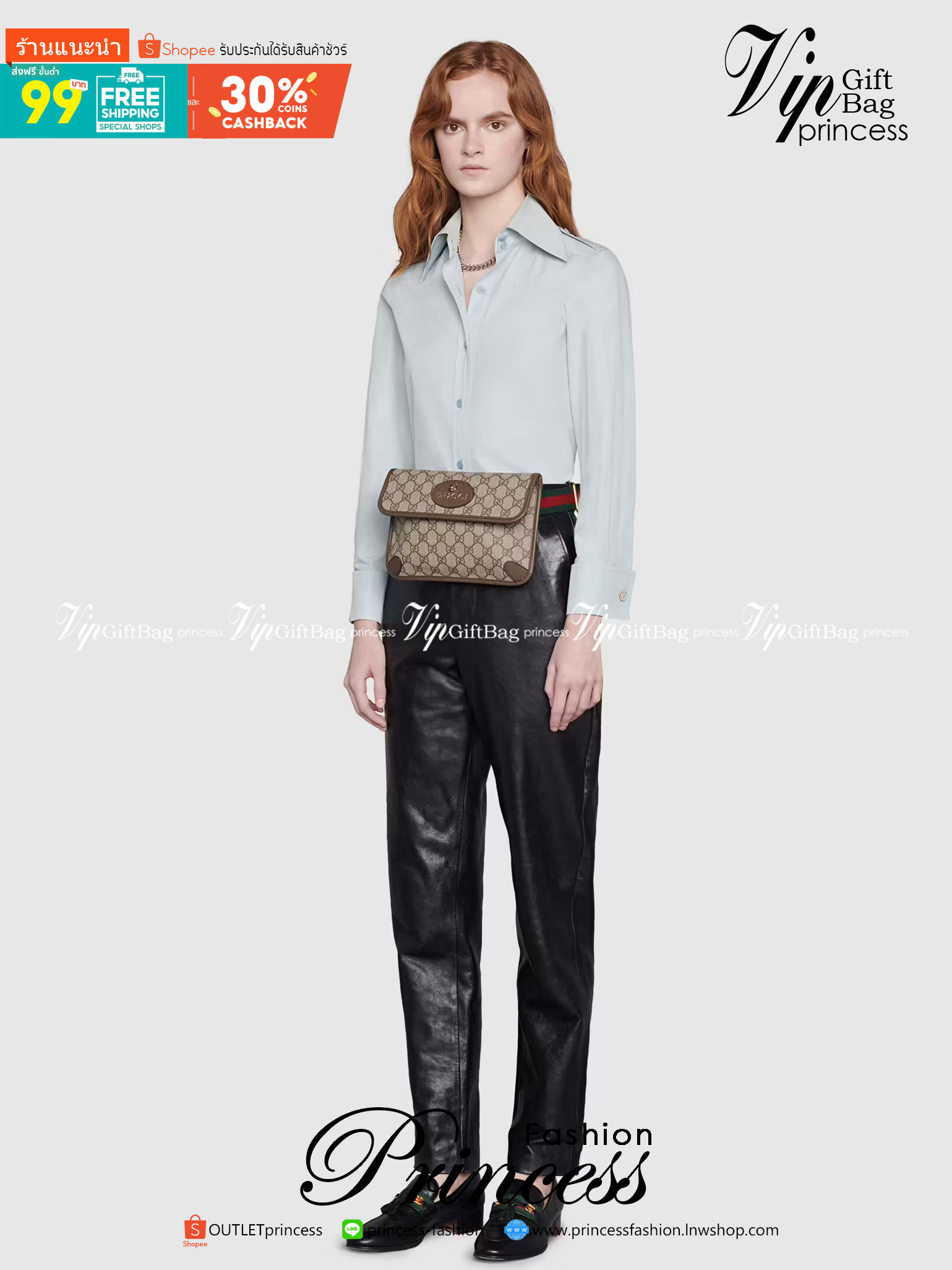 GUCCI Neo Vintage GG Supreme belt bag / Gucci Belt bag เกรดใช้งานสลับของแท้ เกรดออริจินอล ใช้ได้ทั้งชายหญิง งาน unisex ผลัดกันใช้ ^-^ ก็ได้ งานสวยตามรูป สินค้าขายดี ภาพสินค้าถ่ายจากงานขายจริง ใช้งานต่างประเทศได้