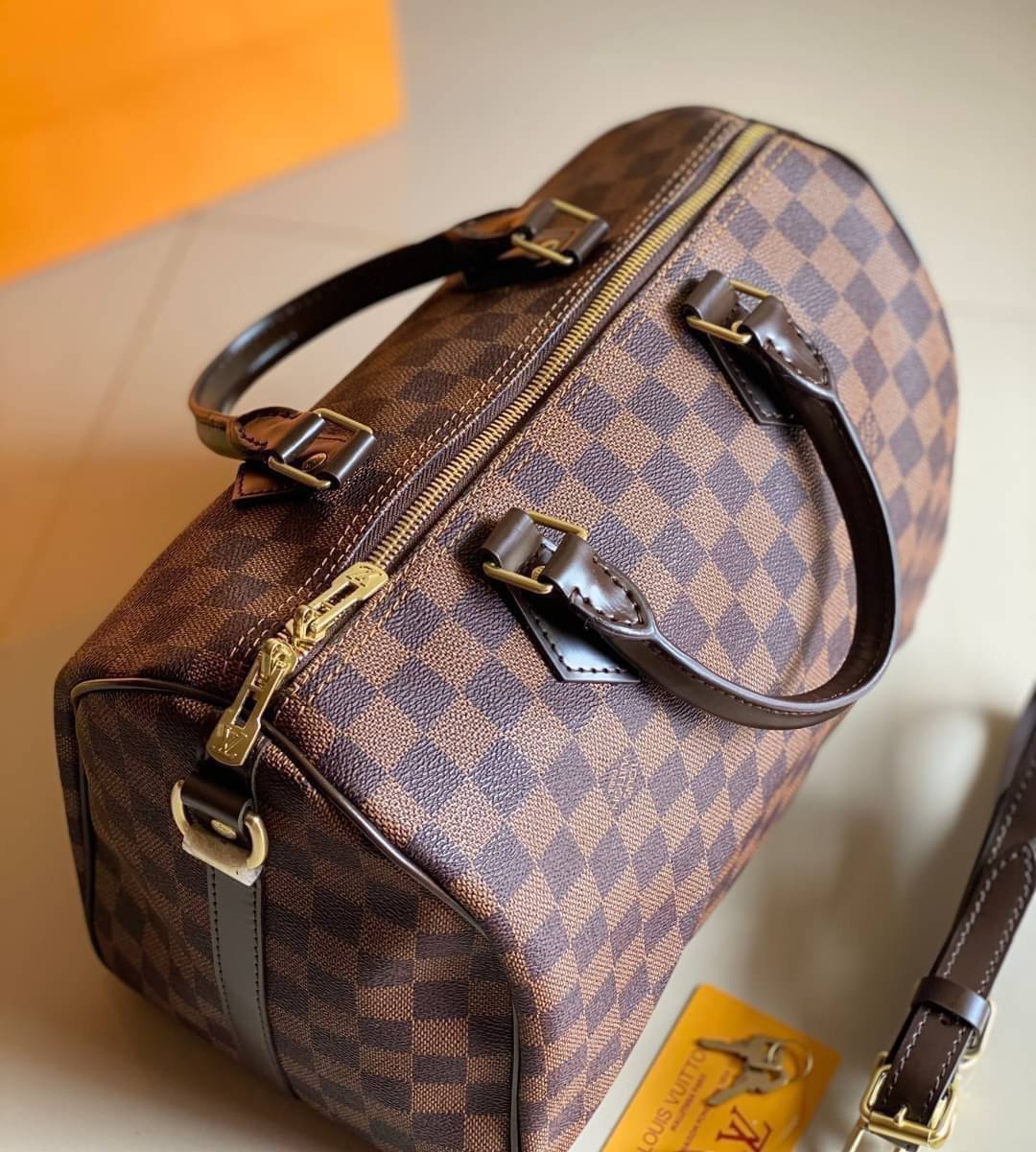 LV Speedy 30 Damier Monogram / Speedy Bandoulière 30 เกรดออริจินอล พร้อมส่งที่ไทย ภาพสินค้าถ่ายจากงานขายจริง ใช้งานต่างประเทศได้