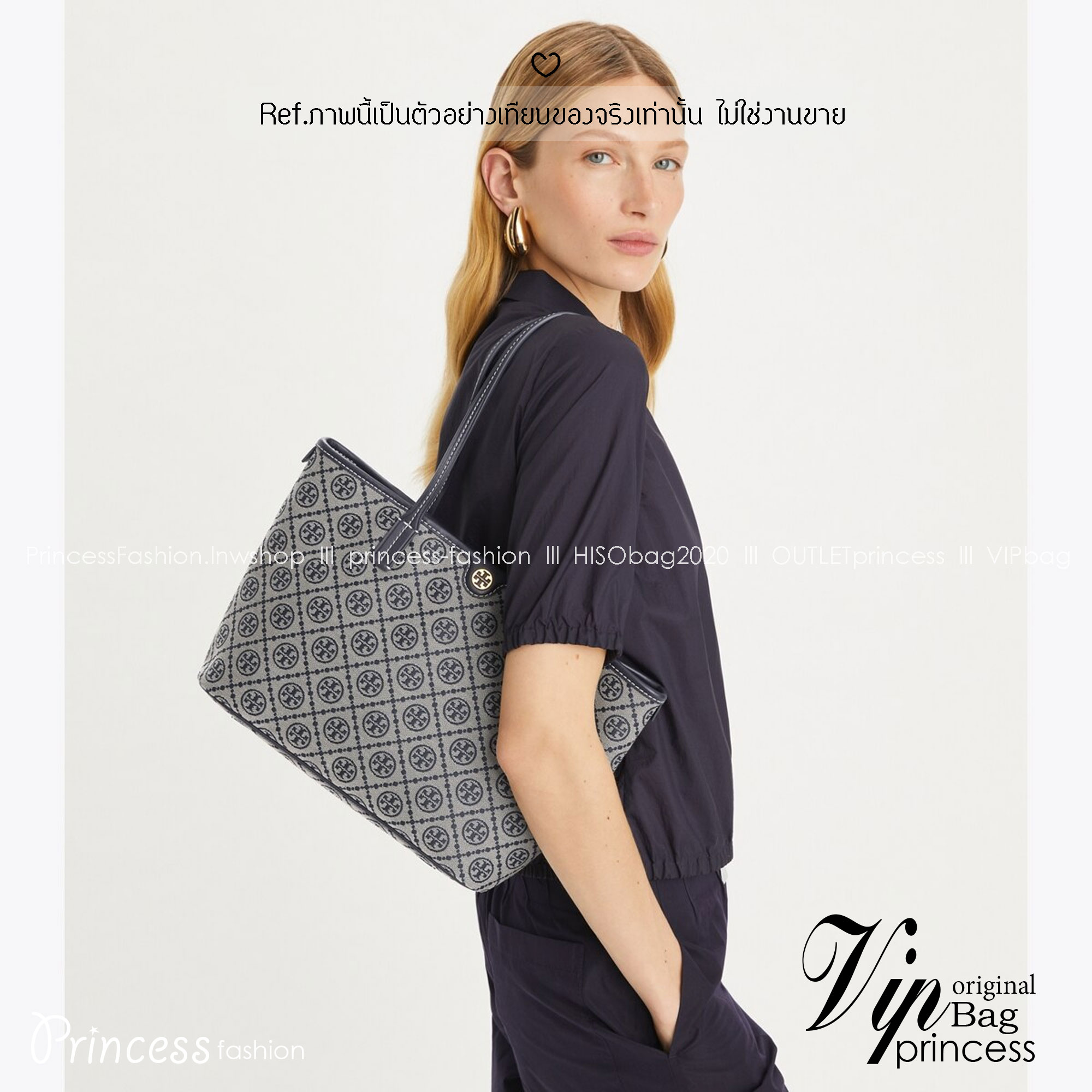 ORI หนังแท้ | Tory Burch T Monogram zip tote bag กระเป๋าทรงโท้ทใบใหญ่ทรงกว้างพร้อมใบเล็กเข้าเซ็ท งานผ้าแจ็คการ์ดตัดขอบหนัง เดอะเบสท์ เซลเลอร์!! ที่สุดของไอเท็มยอดฮิตติดอันดับ ขายดี ขายได้ตลอด ลายโมโนแกรมสุดคลาสสิค สาวๆว่าต้องมีติดบ้านจริงๆน้า