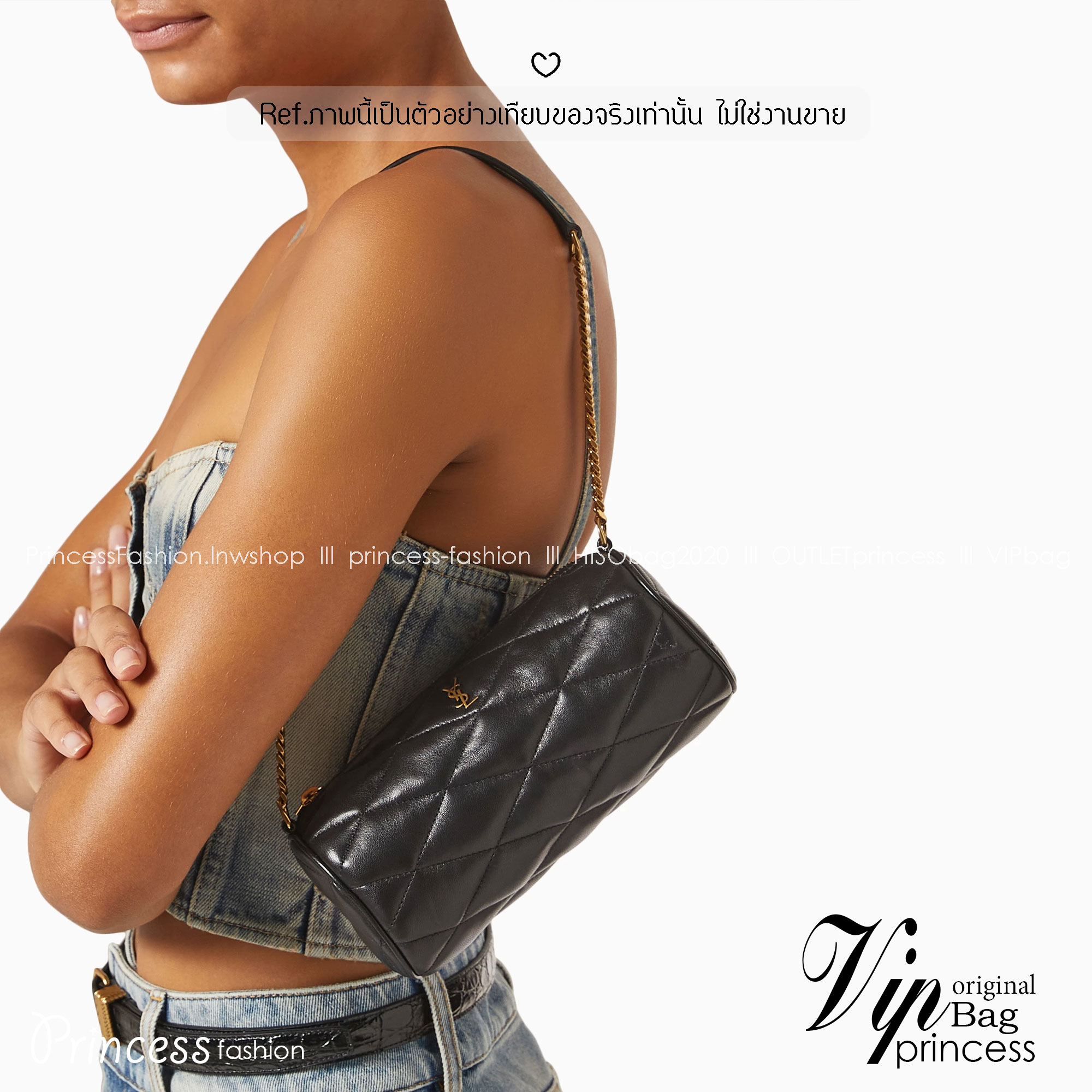 YSL Sade Mini Tube Bag กระเป๋าสะพายไหล่ดีไซน์ทรงกระบอก ให้คุณสนุกไปกับทุกสไตล์การแต่งตัว สวยหรูเรียบง่าย คงเอกลักษณ์ที่ให้ความเป็นผู้ดีในตัว -- [รับตัวแทนกระเป๋า]