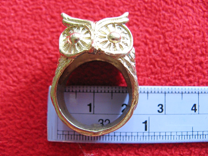 สินค้าเลิกผลิตค่ะ แหวนนกฮูกเนื้อทองขาวค่ะ