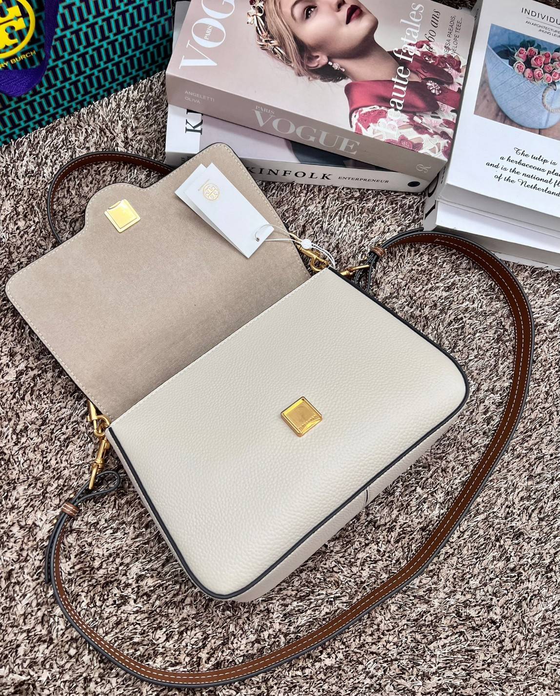 พร้อมส่ง 2 สี TORY BURCH FELIX CONVERTIBLE SHOULDER BAG กระเป๋าสะพาย เกรดท็อปออริ เกรดดีสุด สลับแท้ 1:1 ใช้ต่างประเทศได้