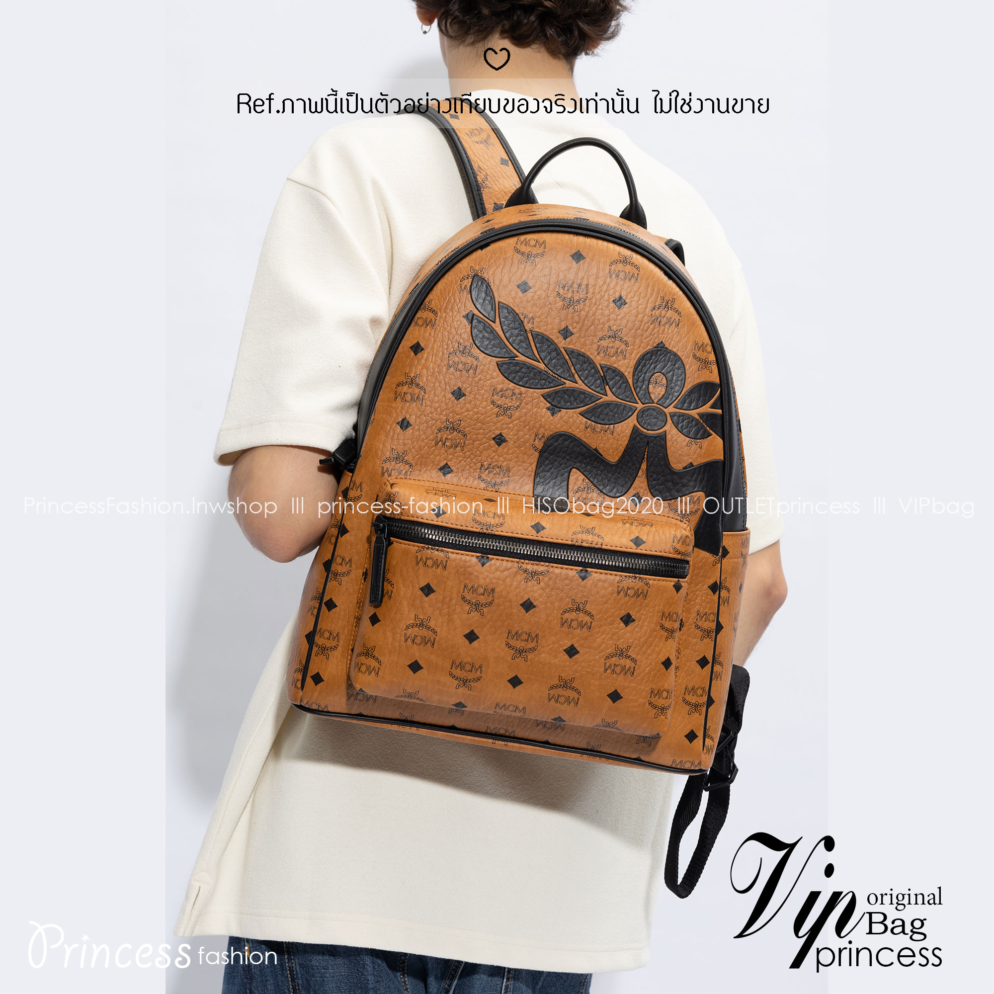 ORI | M.C.M Small Stark Mega Laurel Visetos Backpack กระเป๋าเป้คอลใหม่ไซส์เล็ก ดีไซน์โลโก้ด้านหน้าสวยหรูโดดเด่น Best seller Unisex ของงานเป้จริงๆ ใช้ได้ทั้งหนุ่มๆและสาวๆ