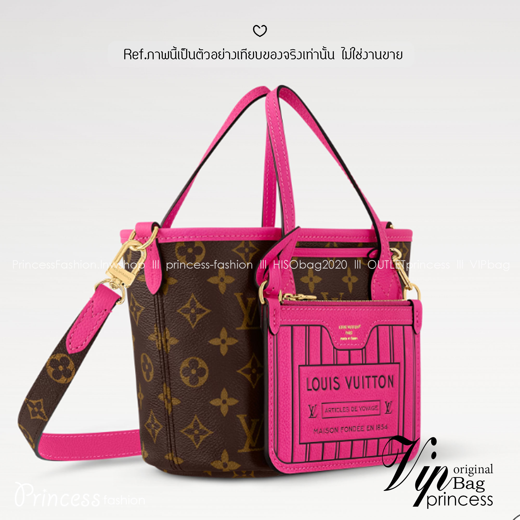เกรดเทพ Top ORI | LV Neverfull Bandoulière Inside Out BB Bag กระเป๋าทรงโท้ทไซส์เล็ก พร้อมใบลูก กลับใช้งานได้ 2 ด้าน เกรดดีสุด หนังแท้ แคนวาสแท้