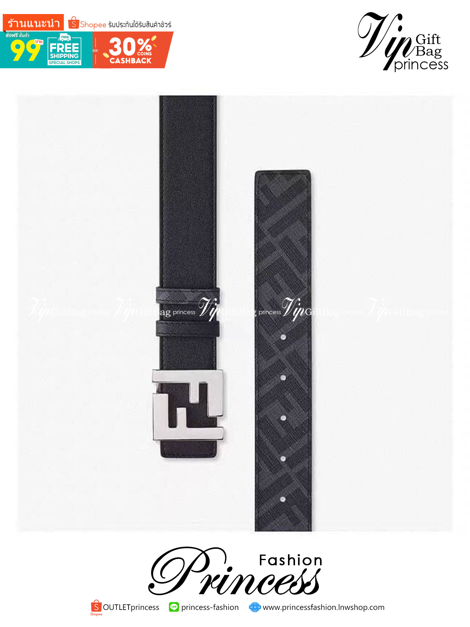 FENDI Belt Black leather belt / FF Belt เข็มขัดเฟนดิหนังแท้ เกรดออริจินอล ดีไซน์เรียบหรูเข้ากับทุกลุค ใช้ได้ทั้งชายหญิง มาพร้อมกล่อง ห้ามพลาดค่ะ! พร้อมส่งที่ไทย ภาพถ่ายจากงานขายจริง ใช้งานต่างประเทศได้