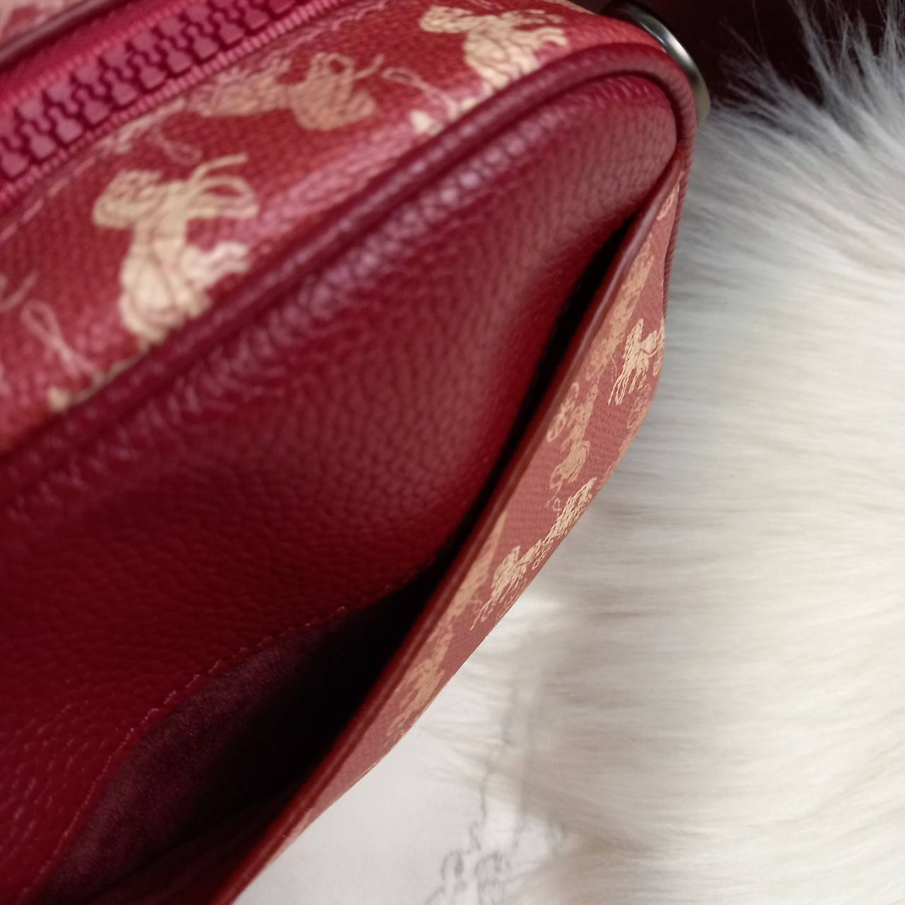 COACH Camera Bag 26, rainbow-red pattern COACH Camera Bag 16 With Horse And Carriage Print and Heart OXBLOOD (F79369 F88264) 🍁น่าใช้มากมาย รุ่นนี้มาพร้อมสายสปอร์ตใหญ่ ถอดเก็บได้ ปรับระดับได้ หนาแน่น ทนทาน จุของได้เยอะพอสมควร //วัสดุแคนวาส