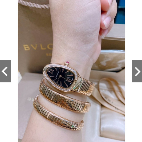 BVLGARI SERPENTI WATCH 24mm 26mm นาฬิกาบุลการี รุ่นหน้าปัดล้อมเพชร นาฬิกาผู้หญิง ภาพสินค้าถ่ายจากงานขายจริง