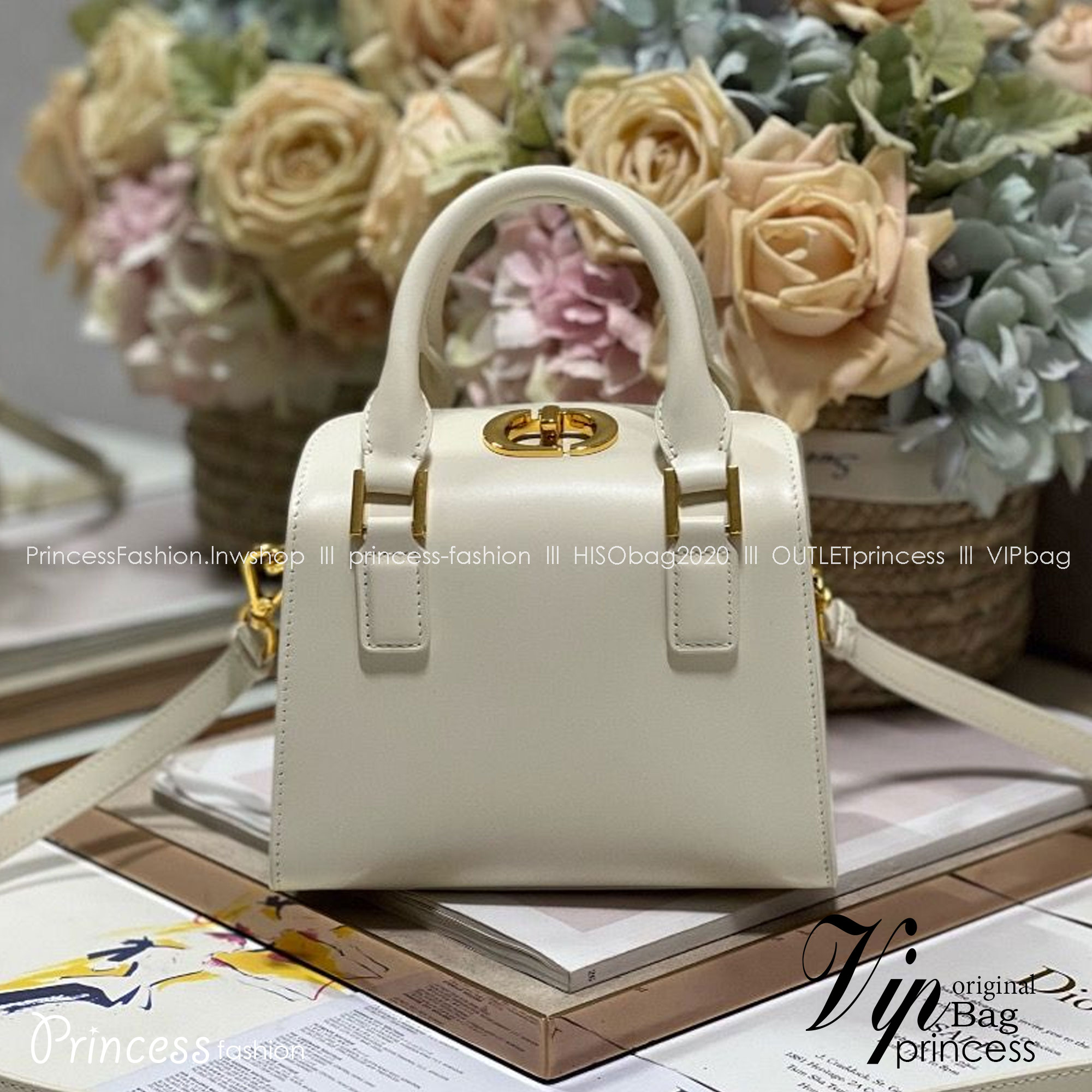 DIOR SMALL BOSTON BAG White Box Calfskin / DIOR Box Bag พร้อมส่ง กระเป๋าสะพายทรงกล่อง New for Winter 2023 คอลผู้ดี สวยหรู ตอบโจทย์และแมทช์ได้กับทุกลุคทุกสไตล์