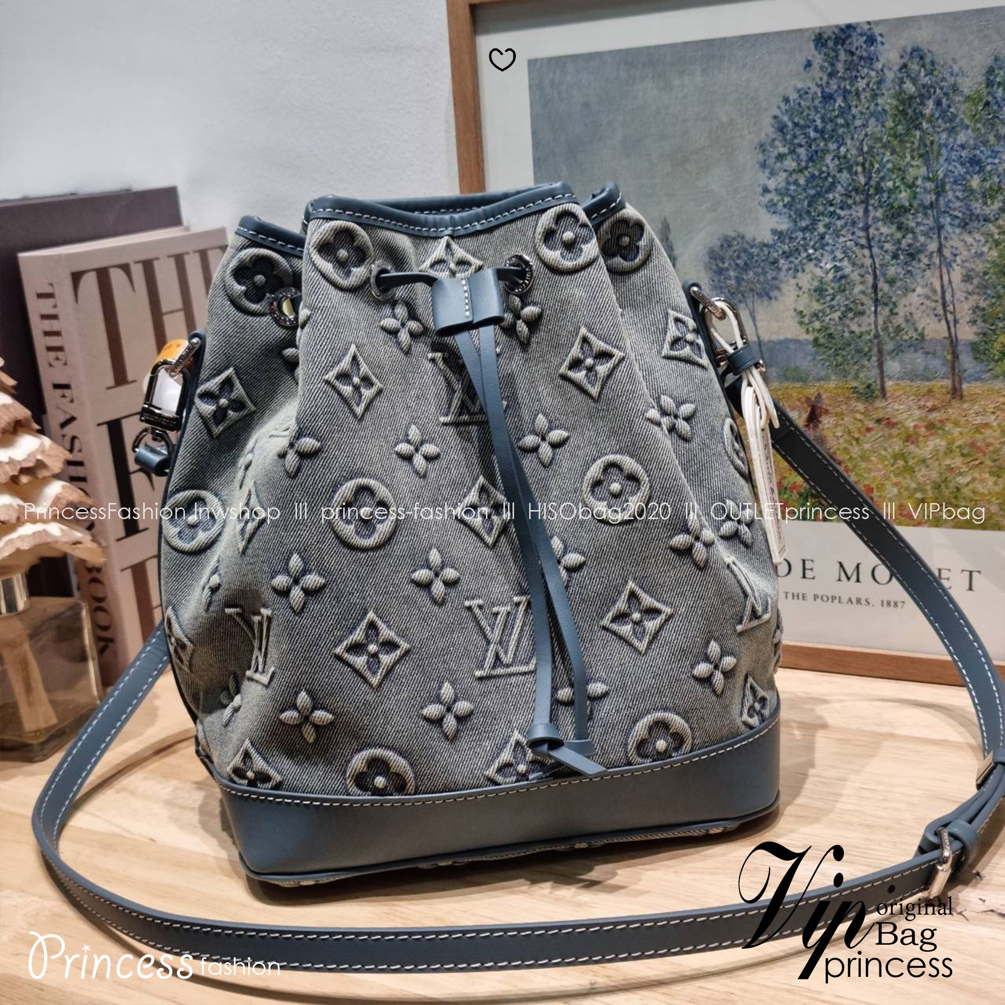 LV Neo washed denim monogram bag / LV Bucket Bag ใหม่ล่าสุด กระเป๋าทรงบัคเก็ตรุ่นฮิตที่มาในรูปแบบ washed denim สวยคลาสสิค คมชัด ดูแพง