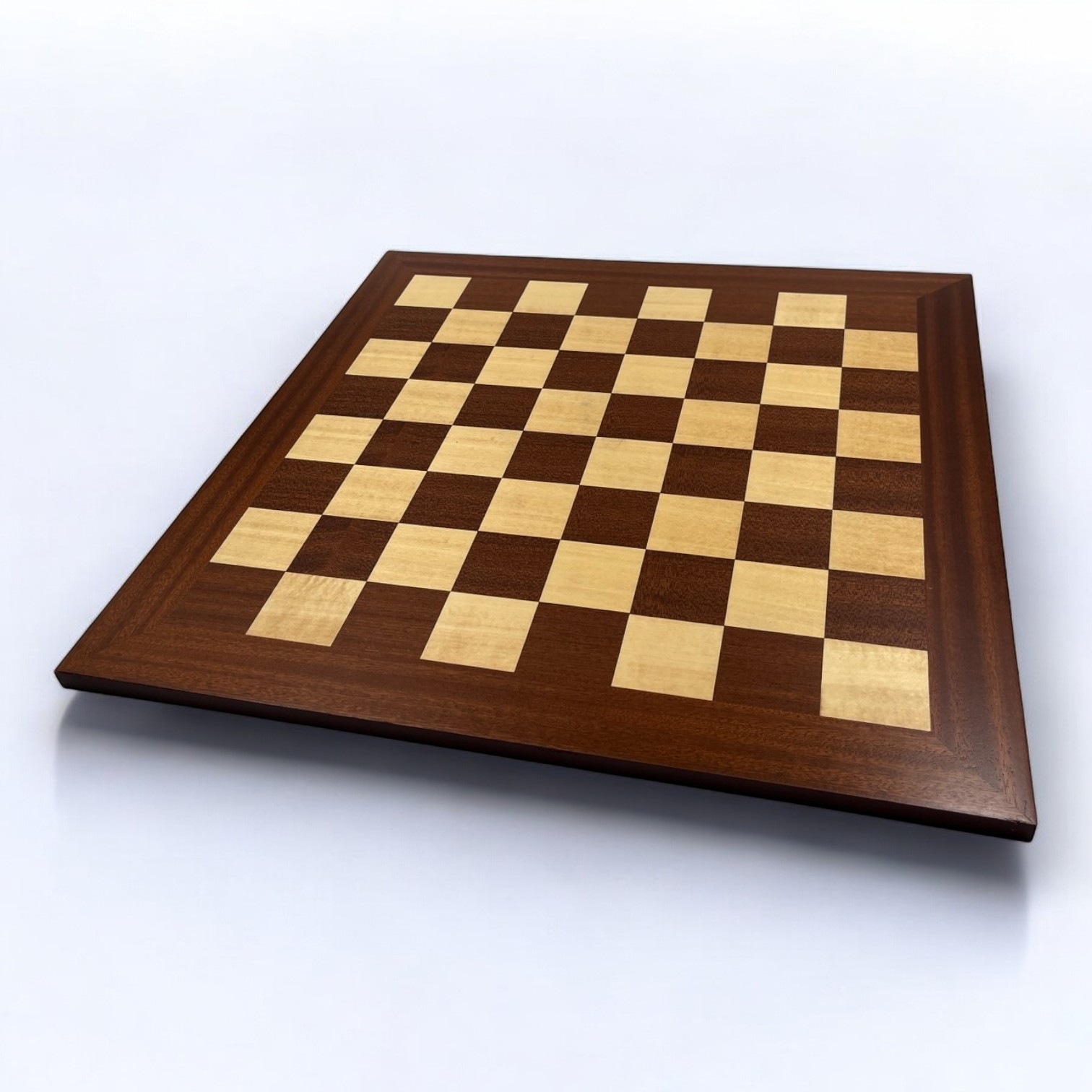 กระดานหมากรุกสากลไม้ช่อง 5x5 cm.ช่องน้ำตาลและขาว