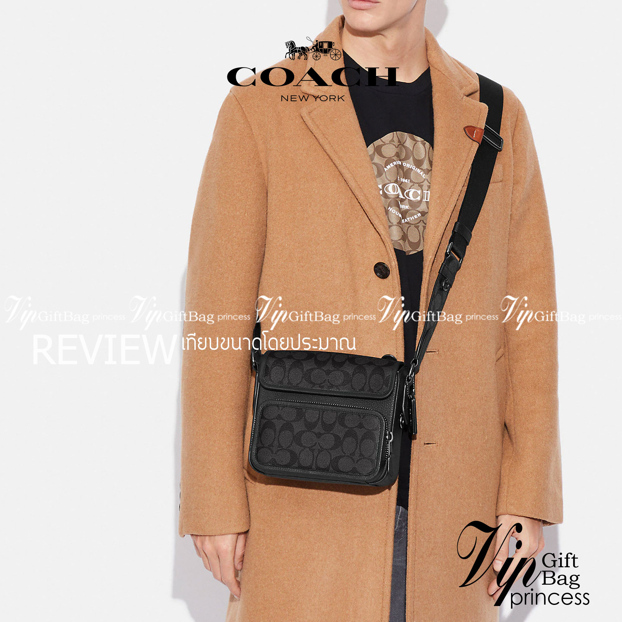 COACH SULLIVAN FLAP CROSSBODY IN SIGNATURE ((C9870)) ความเท๋ ความหล่อ ยกให้รุ่นนี้เลยค่าา พร้อมส่งก่อนใคร! ทรง สวยเก๋ กระเป๋าสะพายแบบครอสบอดี้ร์ของคุณผู้ชายเค้าเลยค่ะ หนังแท้2แบบสวยงาม น่าใช้มากๆ