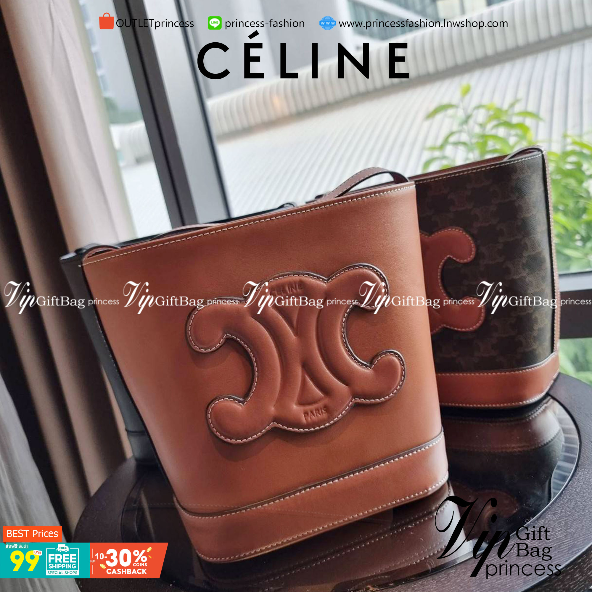 VIP 】CELINE BUCKET BAG CUIR TRIOMPHE คอลเลคชั่นใหม่ ฮิตข้ามปี กับกระเป๋าสะพายทรงถัง ใช้งานง่ายที่สุด สายสะพายในตัว ปรับใช้ได้เลย วัสดุหนังวัว เรียบหรู ผู้ดีไปอีก โดดเด่นด้วยโลโก้เอกลักษณ์ มีกระดุมปิดที่ปากกระเป๋า ภายในโล่งกว้าง ใส่ของแบบจุๆไปเลย เป็นรุ่นท