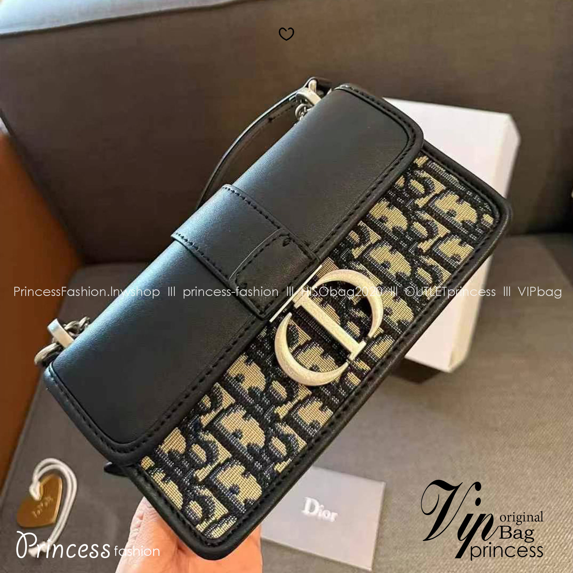 DIOR 30 Montaigne East-West Bag with Chain กระเป๋าสะพายรุ่นใหม่ ฝาพับแบบหนังสวยหรู ขนาดน่ารักสุดฮอต ที่สาวๆต้องไม่พลาด ทรงสวยมีกิมมิคในตัว ดูแพง ดีไซน์ย้อนยุคเป็นเอกลักษณ์