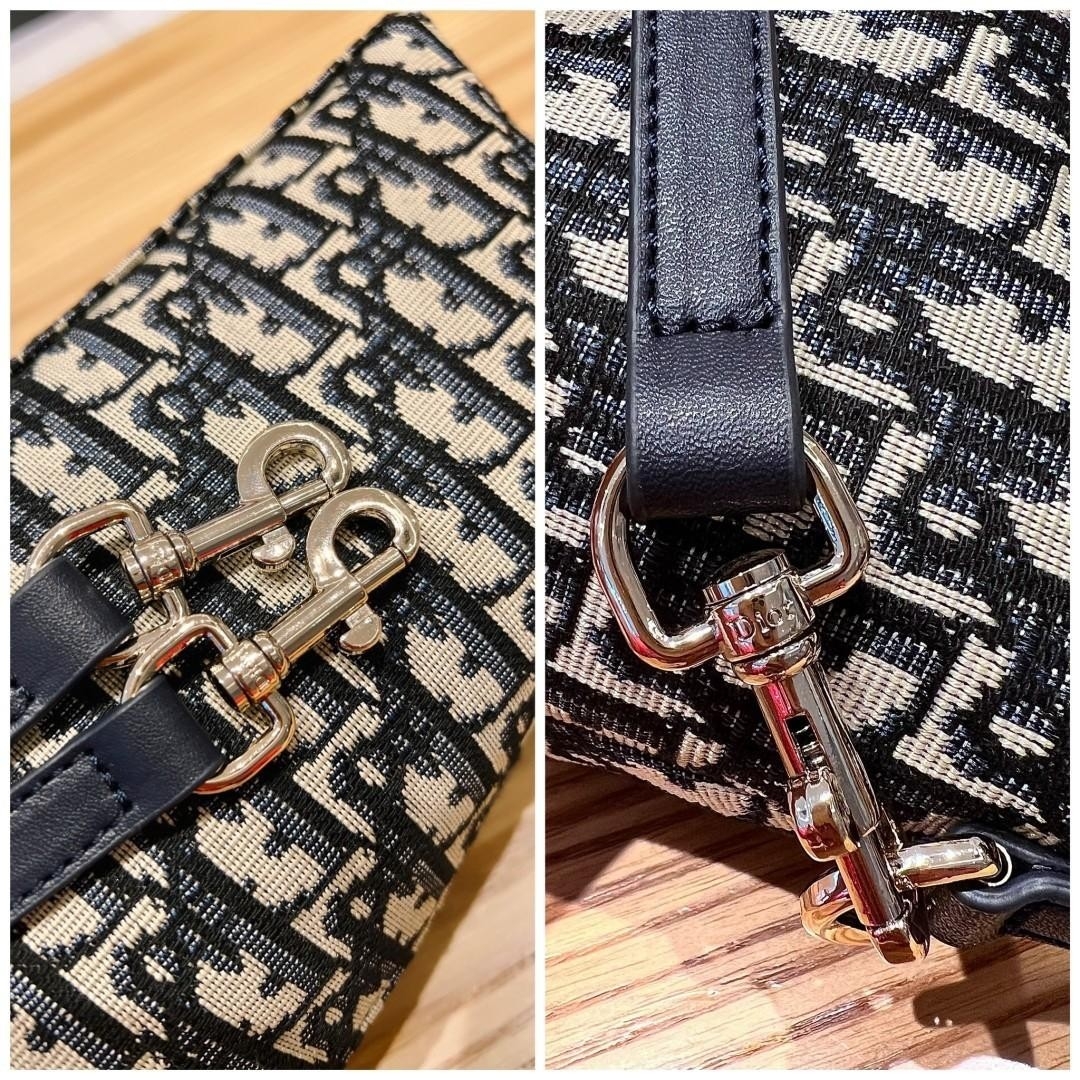 Medium DiorTravel Nomad Pouch Blue Dior Oblique Jacquard / DIOR AMBER MEDIUM BUCKET BAG กระเป๋าถือทรงพอช หรูหรามีสไตส์เป็นเอกลักษณ์