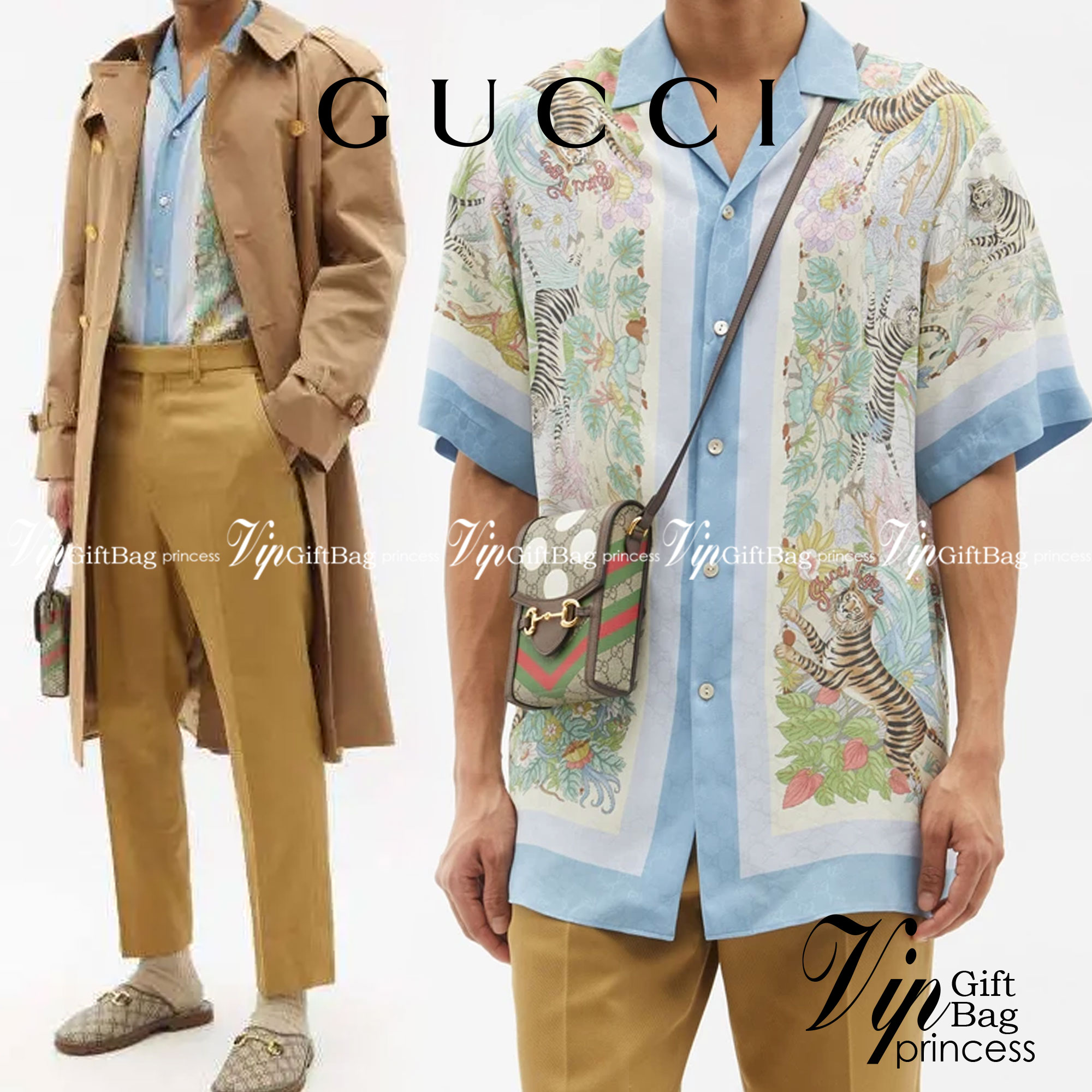 Gucci Tiger bowling shirt / Gucci Men's Shirts / Gucci Shirts งานเกรดออริจินอล พิมพ์ลายคมชัด มีป้ายแท็กที่คอเสื้อทุกตัว พร้อมส่งที่ไทย ภาพสินค้าถ่ายจากงานขายจริง ใช้งานต่างประเทศได้