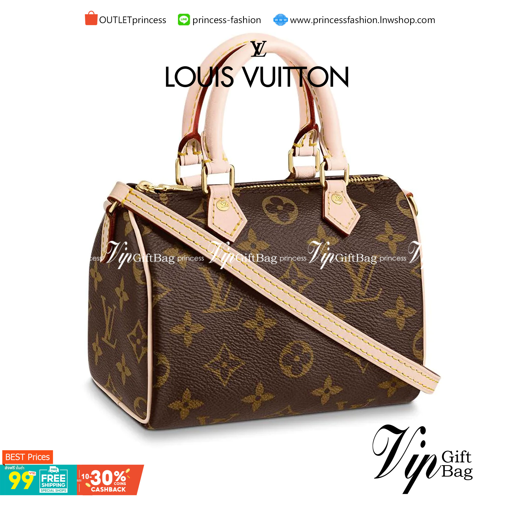VIP GIFT 】LOUIS VUITTON NANO SPEEDY พร้อมส่งความน่ารักค่ะ! กระเป๋าทรงหมอนไซด์มินิ หนังแกะแท้นิ่มสวยงามค่ะ เปิดปิดกระเป๋าแบบซิป ภายในสามารถใส่มือถือได้ กระเป๋าเงินใบกลางได้ พาสปอร์ตได้ค่ะ