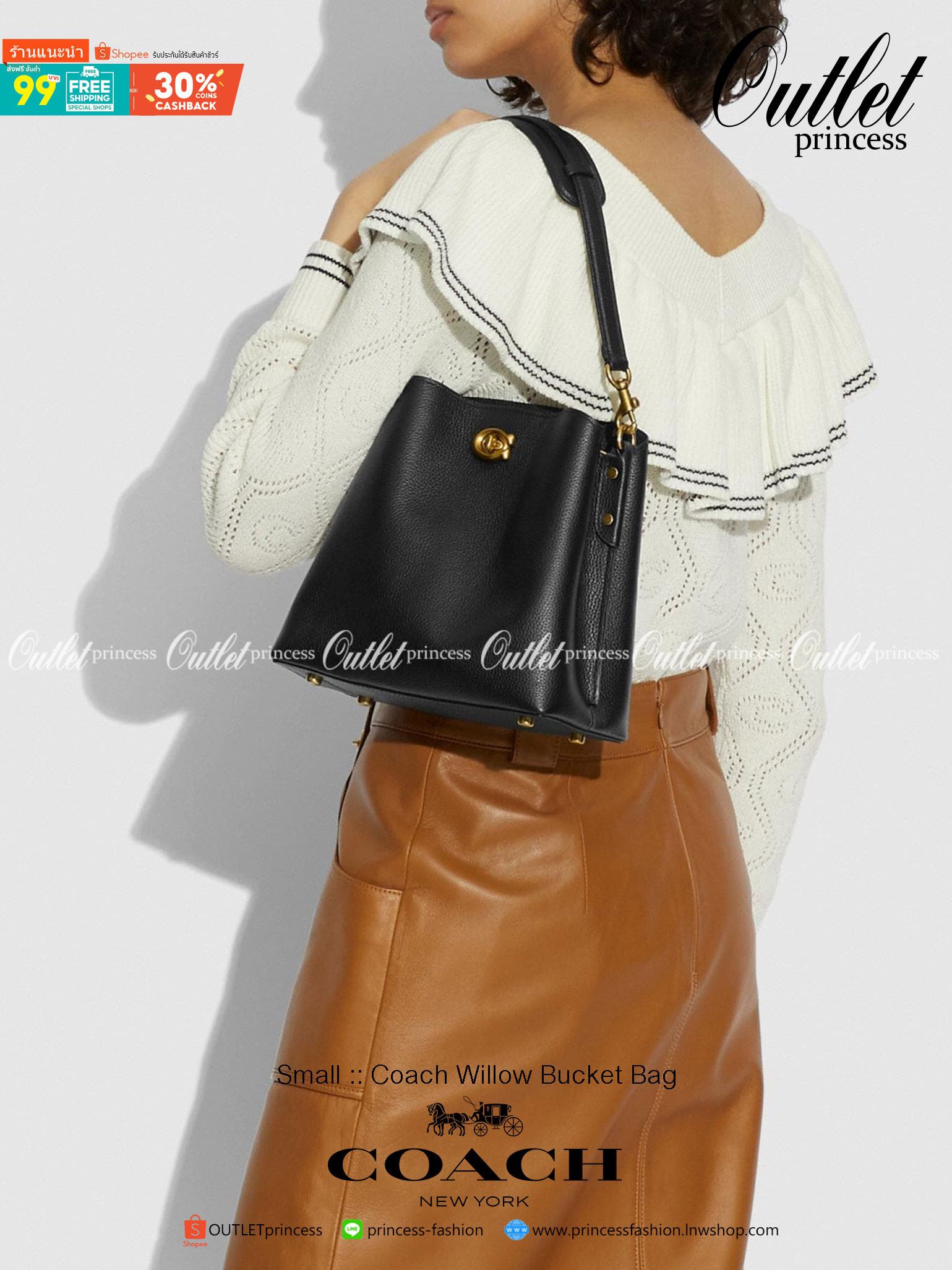 Coach Willow Bucket Bag In Colorblock รุ่นใหม่สุดปัง เป็นกระเป๋าสไตล์ใช้ได้ทุกวัน จุของได้เยอะและน้ำหนักเบา ไซส์กลางใช้หนังลายกรวด มีช่องใส่ของ 2 ช่องและมี 1 ช่องซิปตรงกลางไว้สำหรับใส่ของสำคัญ เปิดปิดแบบ turnlock ถือคล้องแขนหรือสะพายไหล่หรือสะพายข