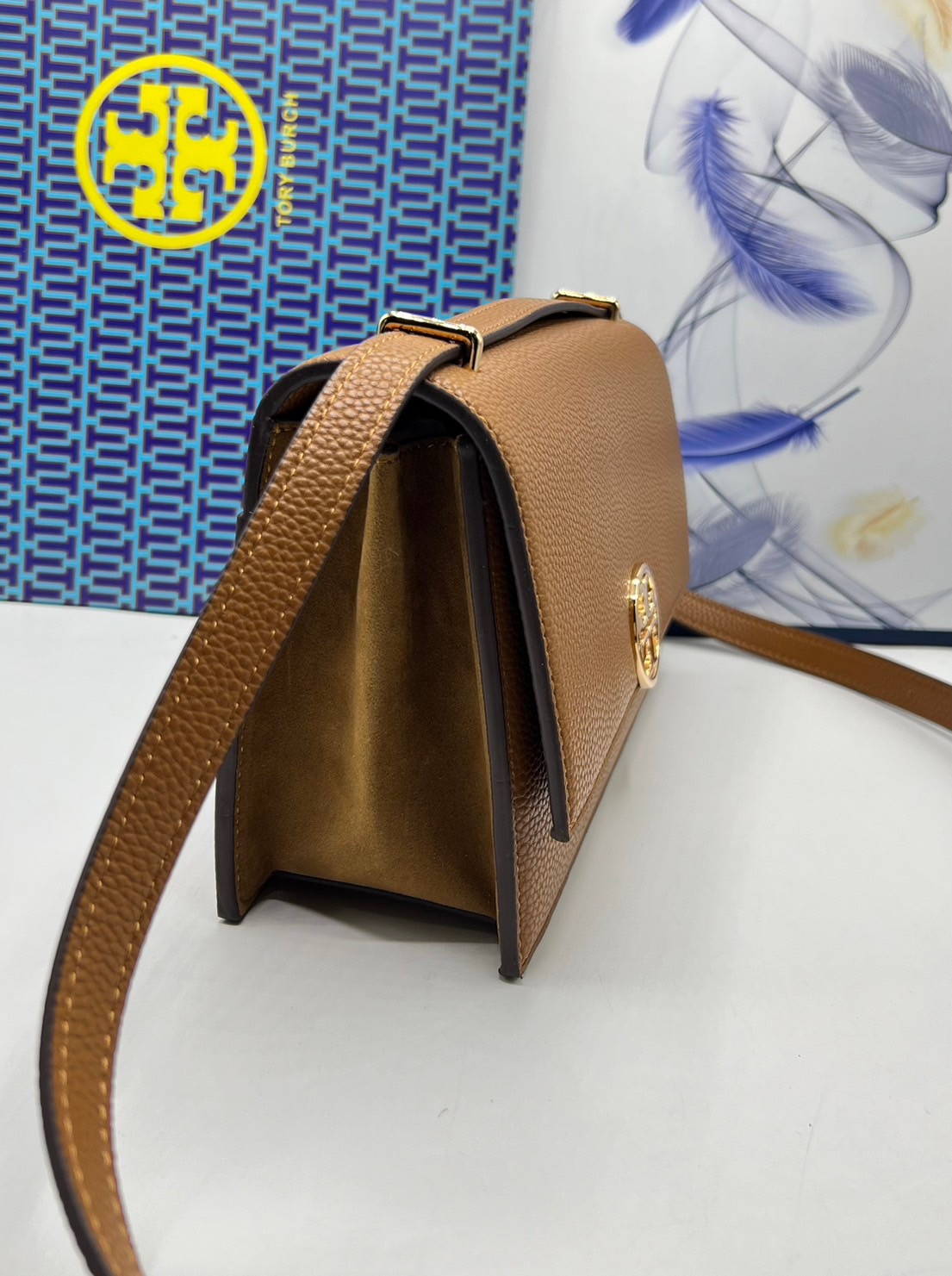 TORY BURCH MILLER LEATHER SHOULDER BAG กระเป๋าสะพายสวยหรู ผู้ดีทุกสี สายถอดได้ ถือเป็นคลัชได้ เกรดออริ สลับแท้ 1:1 ใช้งานต่างประเทศได้