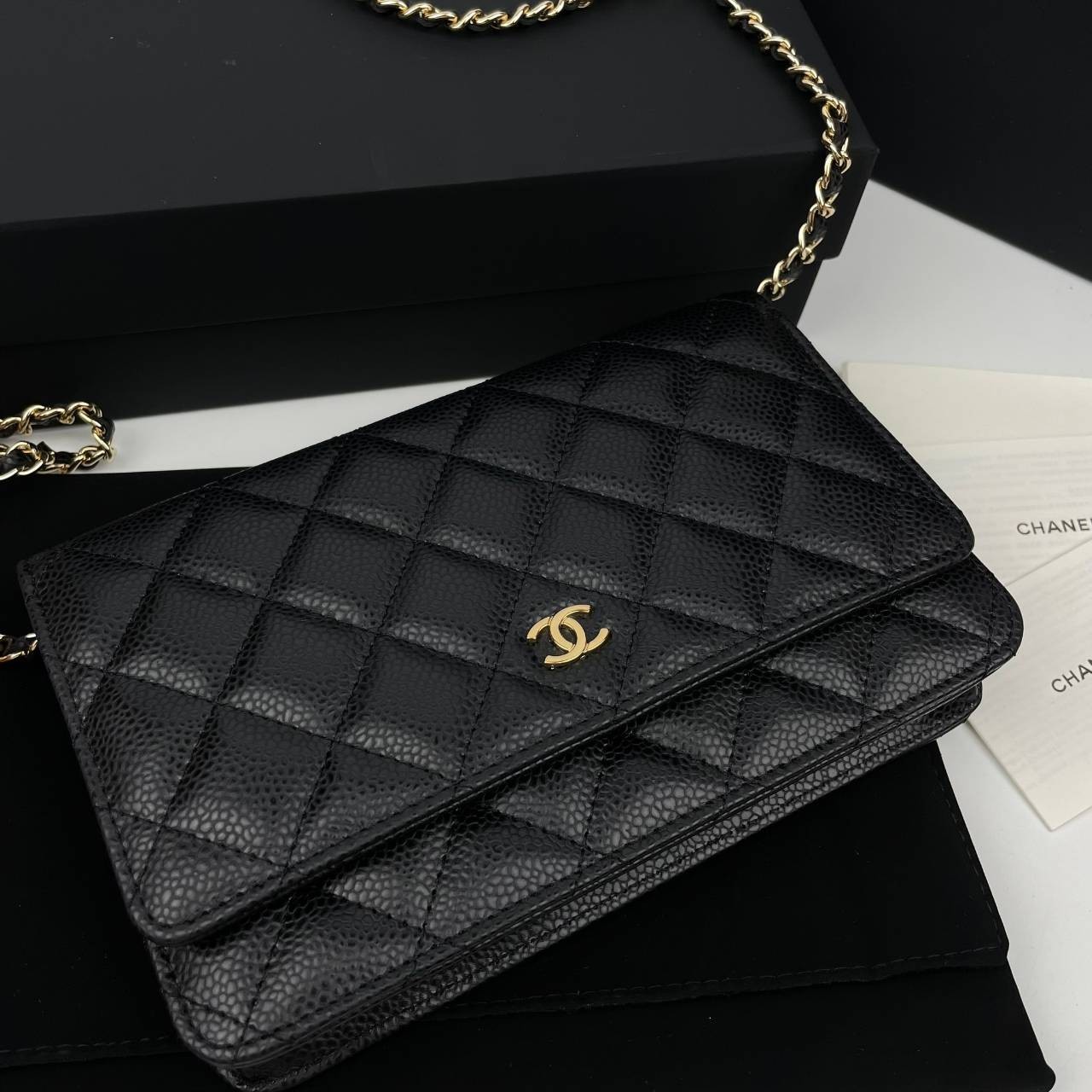 Chanel Wallet On Chain รุ่น Micro chip *หนังคาเวียร์* เกรดท็อปออริจินอล 1:1 สลับแท้ เกรดขายดีสุด งานสวยเป๊ะปัง ทรงสวยตรงปก ไม่ผิดหวัง ใช้งานต่างประเทศได้ ภาพถ่ายจากงานขายจริง