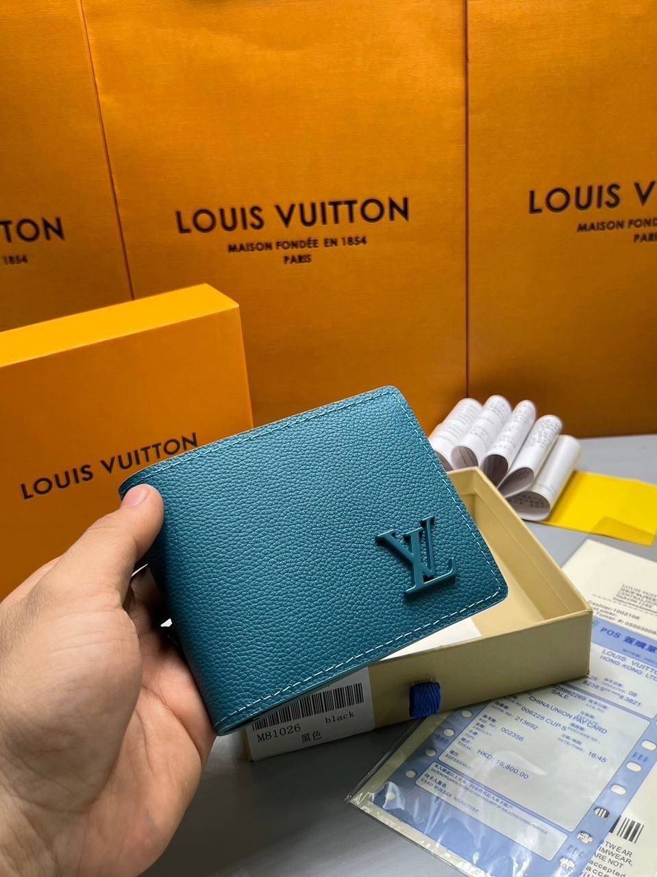 RI หนังแท้ | LV Short Wallet / LV Multiple Aerogram กระเป๋าสตางค์ใบสั้น กระเป๋าสตางค์ผู้ชาย