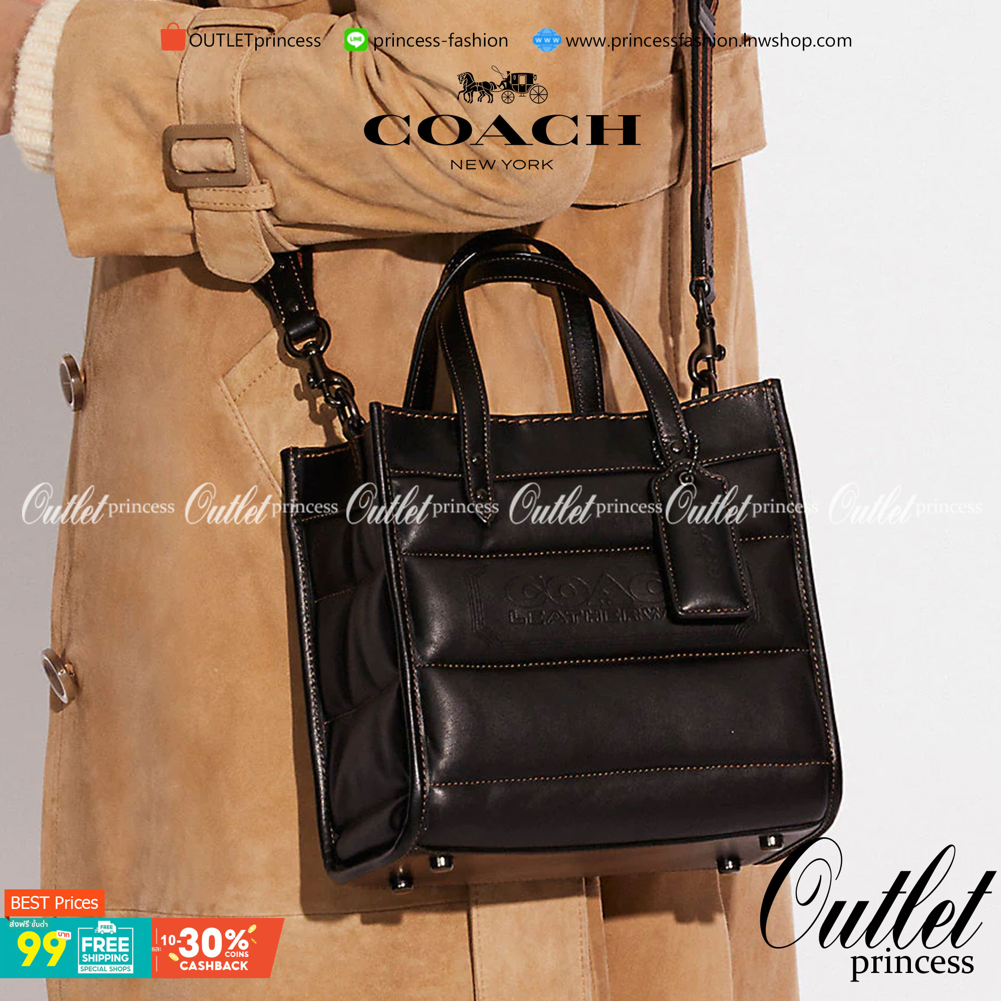 COACH CASUAL STYLE STREET STYLE 2WAY PLAIN LEATHER ELEGANT STYLE (C6958 C6852) 🌺 ที่สุด! ของที่สุด!! กระเป๋าถือ กระเป๋าสะพายรูปทรงสุดฮิต สุดคลาสสิค รุ่น UNISEX ที่ชิคๆ สบายๆ ได้ทั้งชายและหญิง// วัสดุหนังแท้ทั้งใบ ตัดเย็บด้วยหนังเนื้อนุ่มพิเศษ หนา 