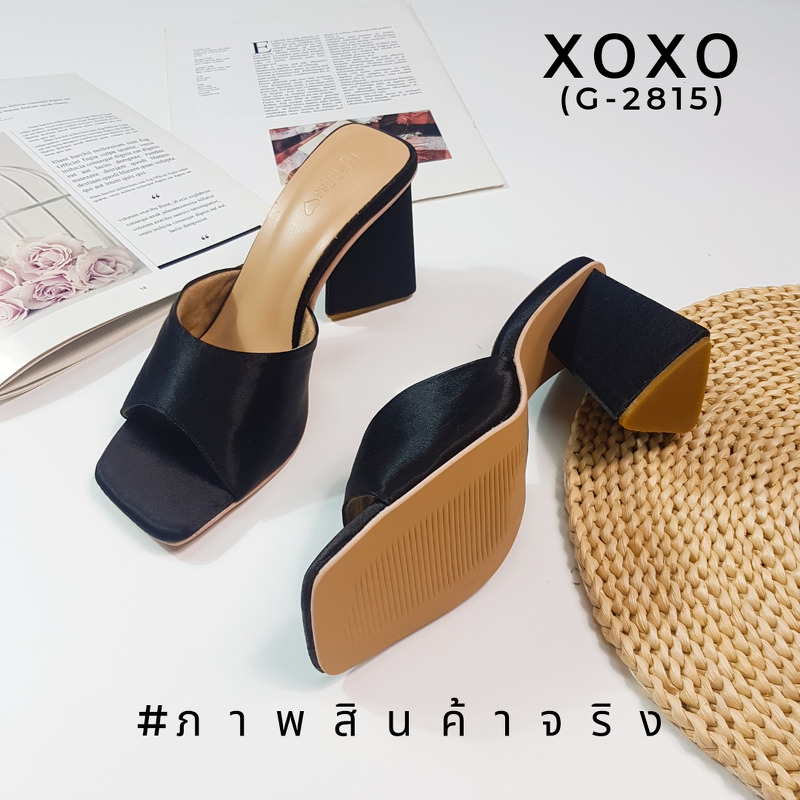 รองเท้า สไตล์ ZARA งานสวม สวย หรู่ วัสดุผ้าซาติน ส้นทรง 3 เหลี่ยม ใส่สบาย น้ำหนักเบา แมทส์ชุดง่าย