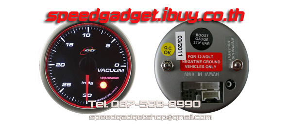 เกจ์วัดสุญญากาศ vaccuum หน้ามืด 60 mm [Angel ring]