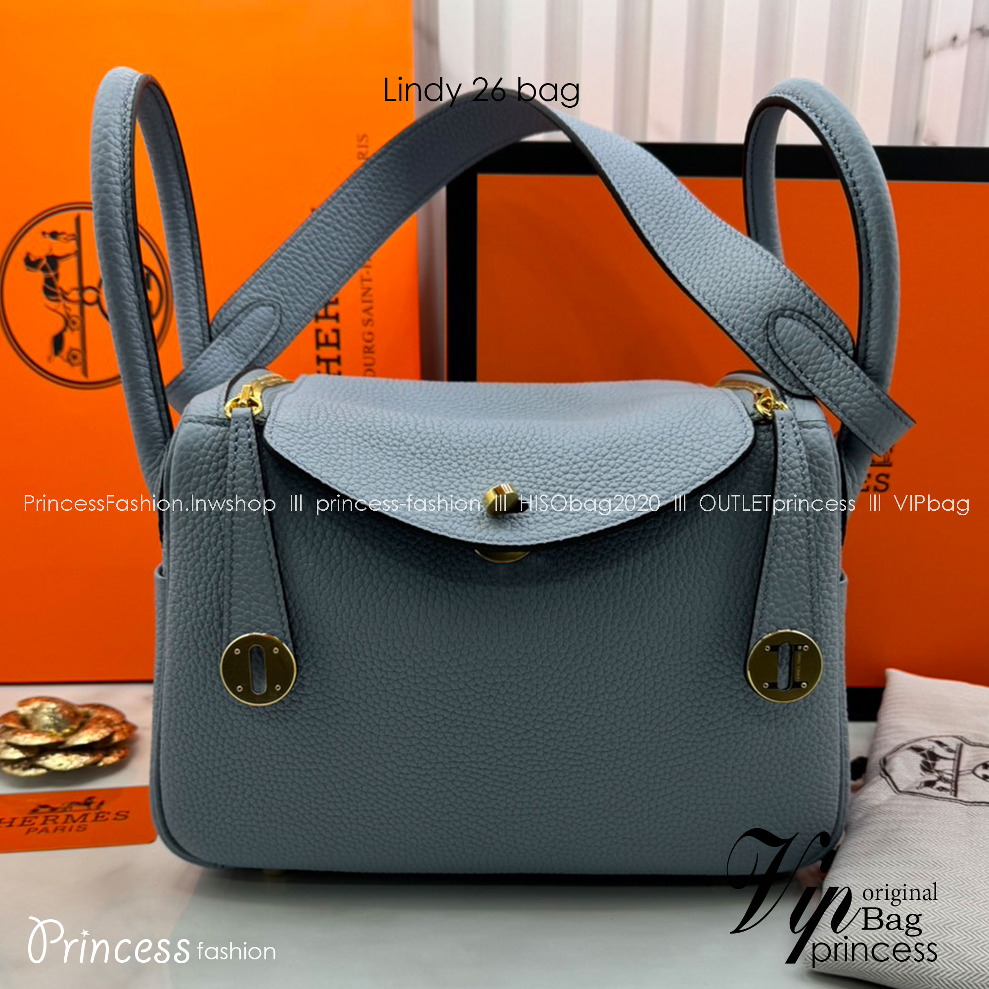 พร้อมส่ง 15 สี HERMES Lindy 26 bag กระเป๋าทรงโท้ทหนังสวยอย่างดี เอกลักษณ์ของความเรียบหรูไฮคลาสอย่างสมบูรณ์แบบ เกรดออริ สลับแท้ งานสวยตามรูป ใช้งานต่างประเทศได้