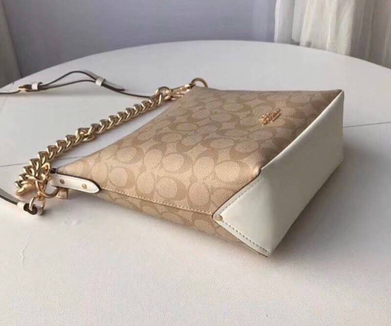 COACH MINI ABBY DUFFLE IN SIGNATURE CANVAS BROWN LIGHT GOLD