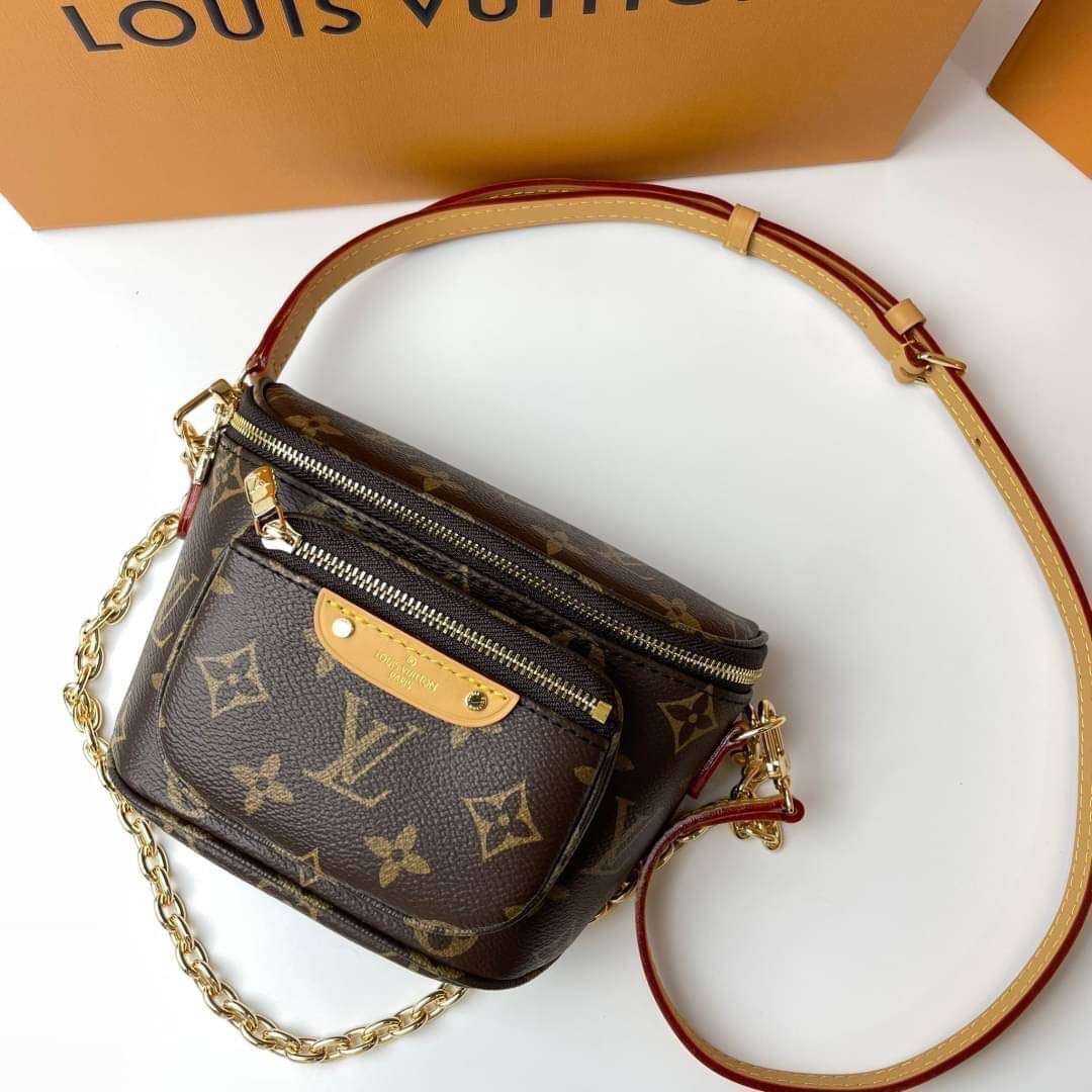 LV Mini Bumbag Monogram / LV BAG พร้อมส่งที่ไทย ท็อปออริ กระเป๋าสะพายไซส์มินิ แบบคาดอก คาดเอว สะพายข้างได้ แคนวาสดีมาก พิมพ์ลายคมชัด ทรงสวยเป๊ะ