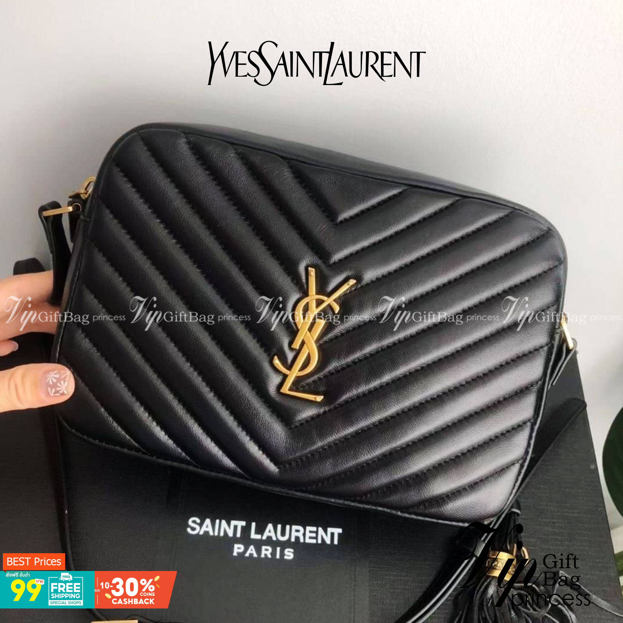 หนังแท้ YSL SAINT LAURENT Lou Medium Monogram YSL Calf Crossbody Bag Anatomy of YSL Camera Bag กระเป๋าสะพายแบรนด์ดังสุดฮิต เป็นอีกหนึ่ง Item ยอดนิยมสำหรับสาวๆ ที่รักความคล่องแคล่ว มีจุดเด่นทั้งในเรื่องการออกแบบกระเป๋า ที่สามารถนำออกมาใช้ได้ในทุกโอกาส สวย 