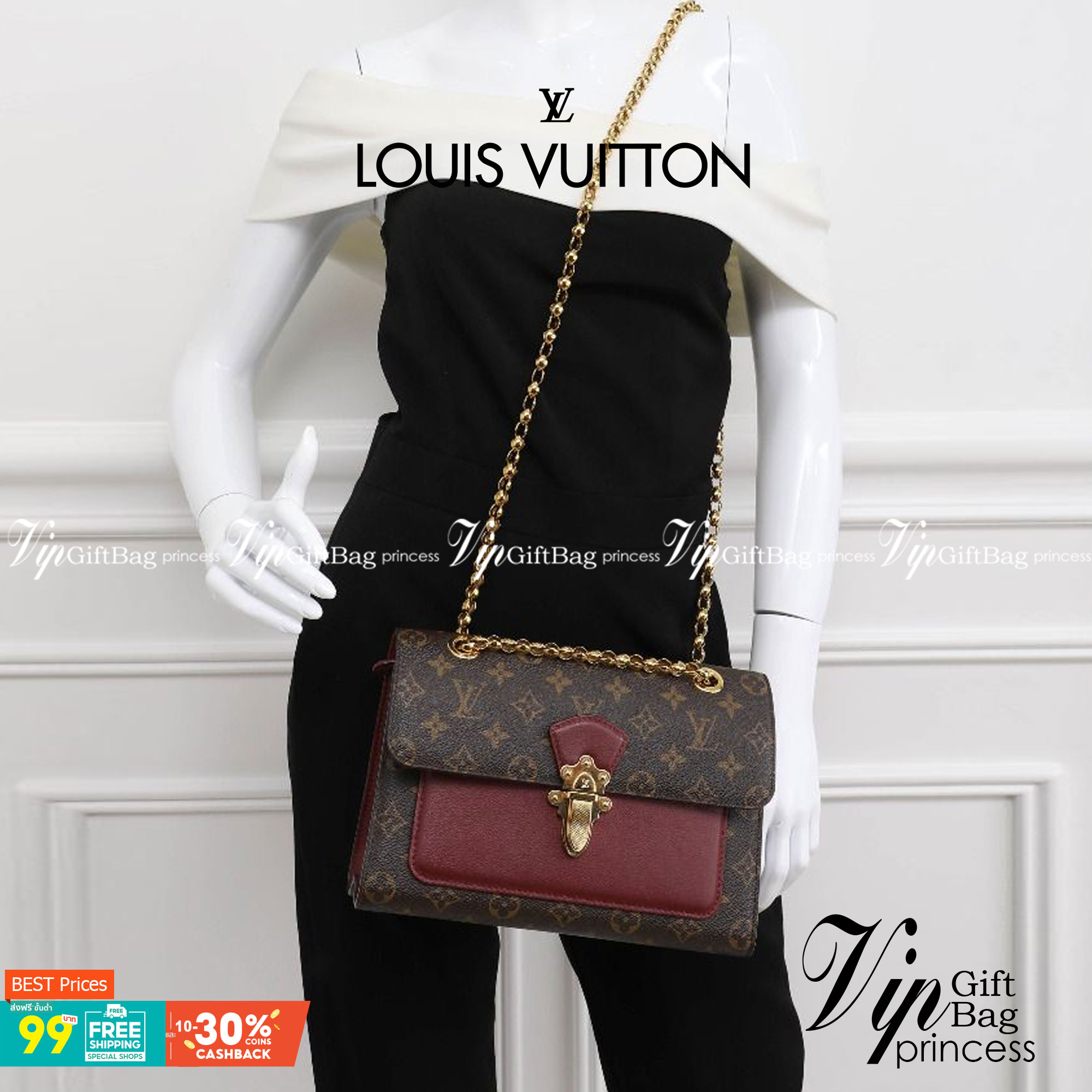 หนังแท้ LOUIS VUITTON VICTOIRE BAG พร้อมส่งที่ไทย