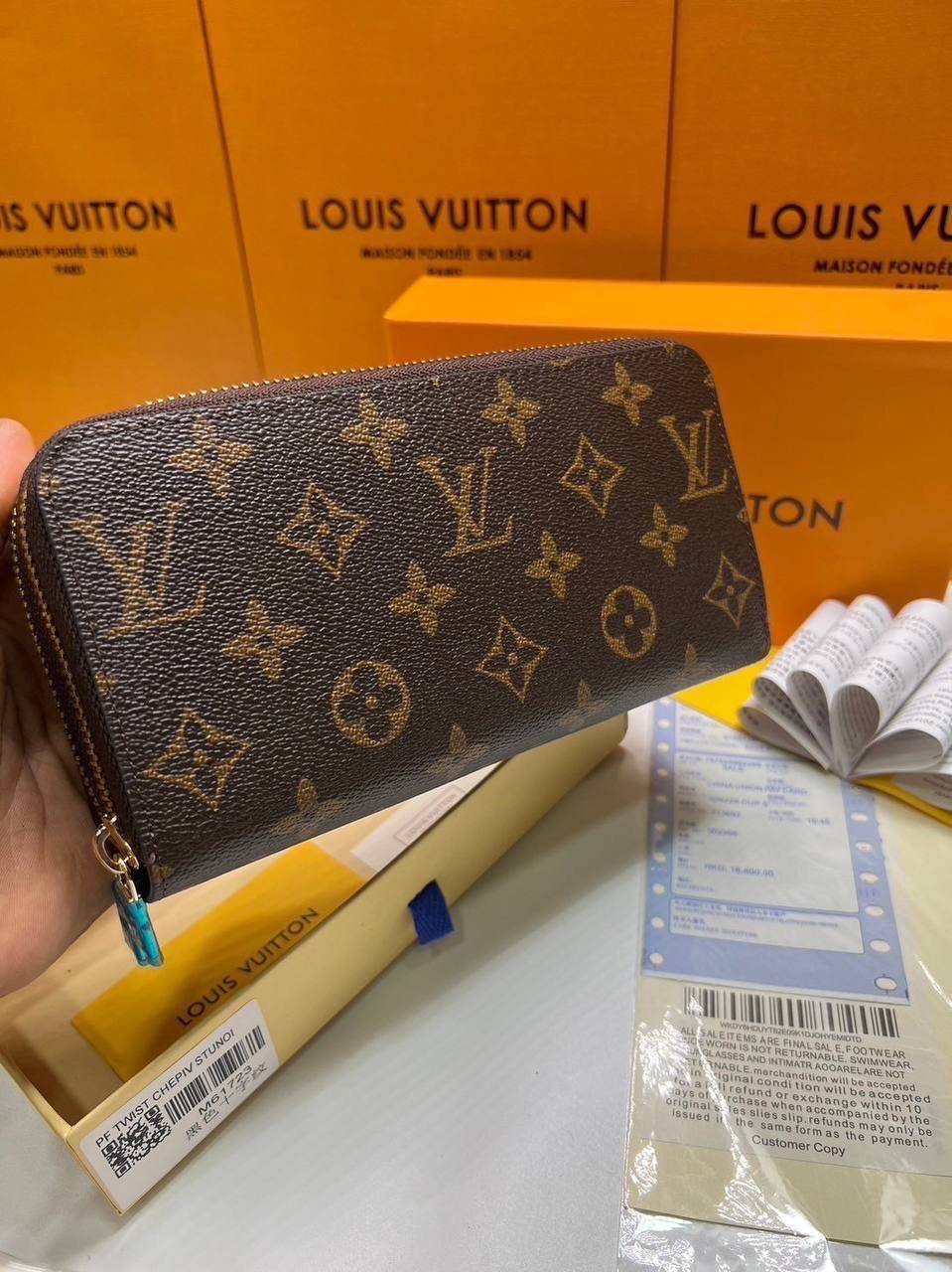 ORI หนังแท้ | LV Zippy Wallet Damier Ebene / Epi Leather Zippy Wallet / Zippy Wallet Monogram / LV Long Wallet กระเป๋าสตางค์ใบยาวซิปรอบ กระเป๋าสตางค์ผู้หญิง