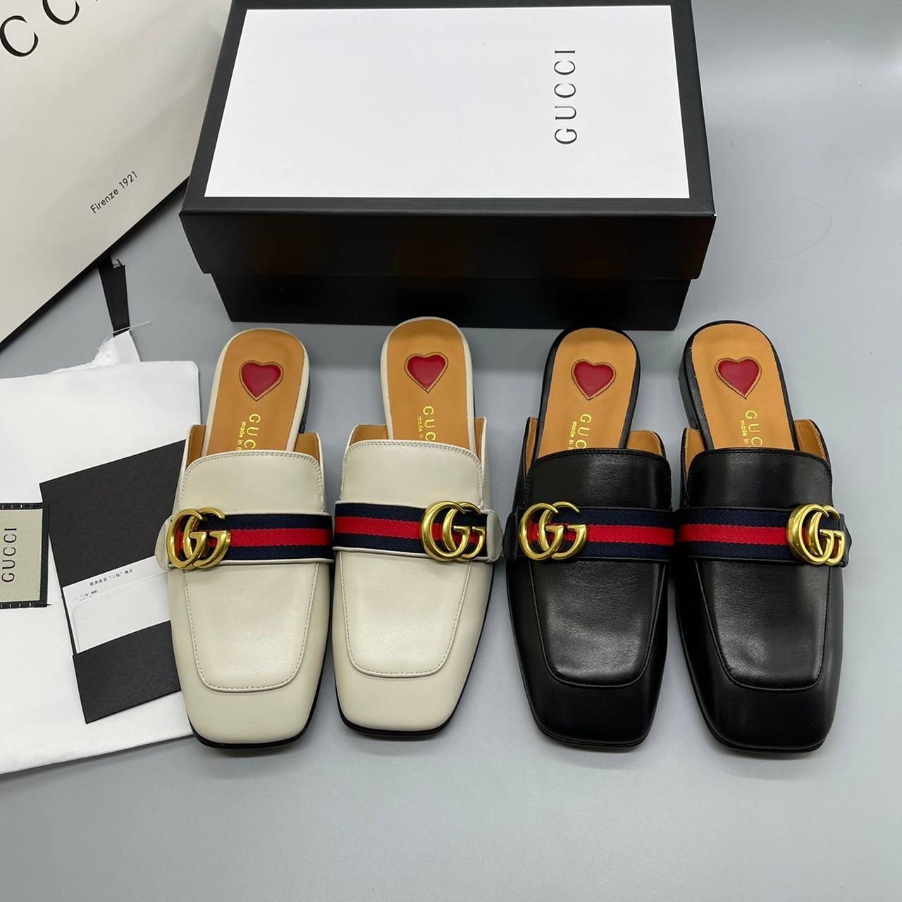 GUCCI sandals fullboxset งานหนังแท้ ภาพสินค้าจริง พร้อมส่งที่ไทย