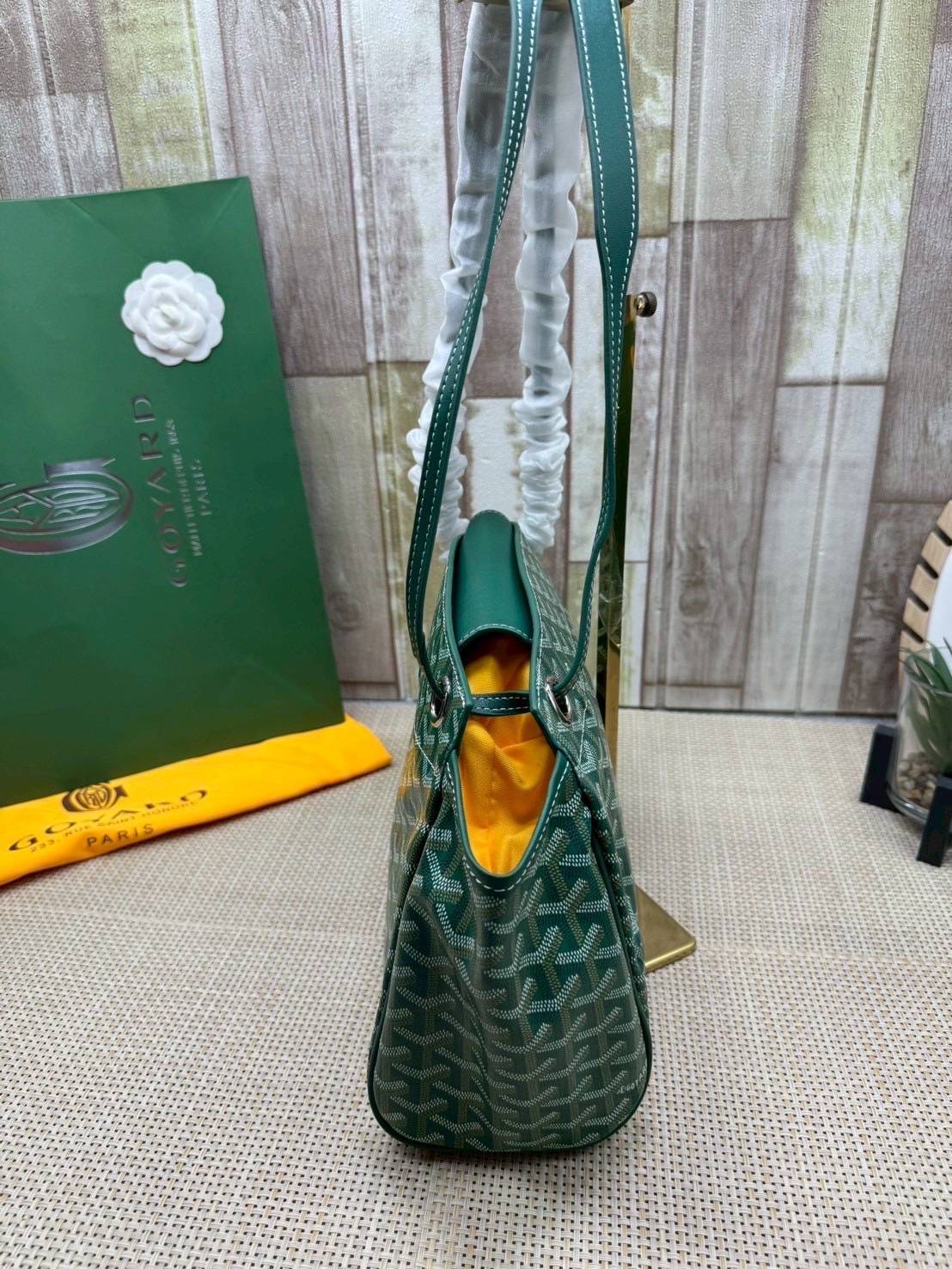 ORI หนังแท้ | GOYARD Rouette Souple Bag 30cm กระเป๋าสะพายแบรนด์หรูสัญชาติฝรั่งเศส สะท้อนถึงความเบา ความยืดหยุ่น คือการแสดงออกถึงแก่นแท้ของโมดูลาร์ของ Maison