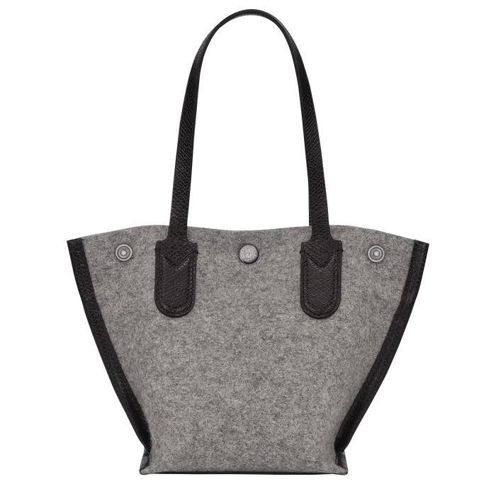 LONGCHAMP ROSEAU ESSENTIAL Shopping bag กระเป๋า Tote วัสดุผ้าขนสัตว์ ซับในผ้าฝ้ายที่จับด้านบนหนังวัว กระเป๋าสะพายใบนี้มีขนาดพอเหมาะ ดีไซน์หรูหรานี้สามารถสะพายไหล่หรือถือในมือก็ได้ นุ่มและน้ำหนักเบา