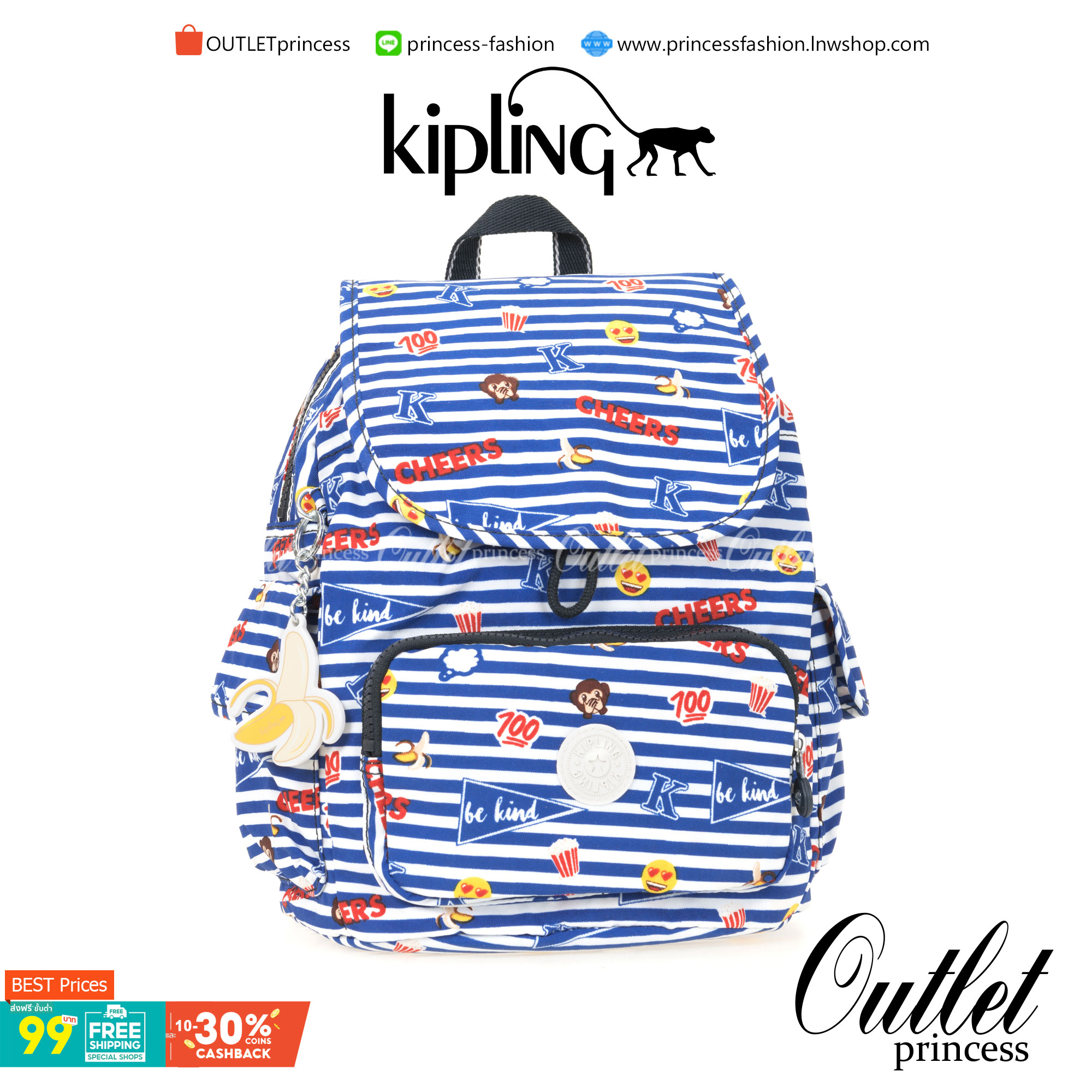 KIPLING CITY PACK S DAILY BACKPACKS กระเป๋าเป้ที่สะพายได้ทีฝุกวัน ขนาดกำลังดี มีช่องสะดวกใช้งานทั้งด้านหน้า ด้านหลัง รวมไปถึงด้านข้าง เปิดปิดด้วยตัวล็อค2ชั้นทั้งแบบซิปและกระดุมแม่เหล็ก ช่องใหญ่ใช้งานได้ถึง2ช่อง ดีเทลรุ่นนี้มาพร้อมกับซับในและพวงกุญแจเป็นอิ