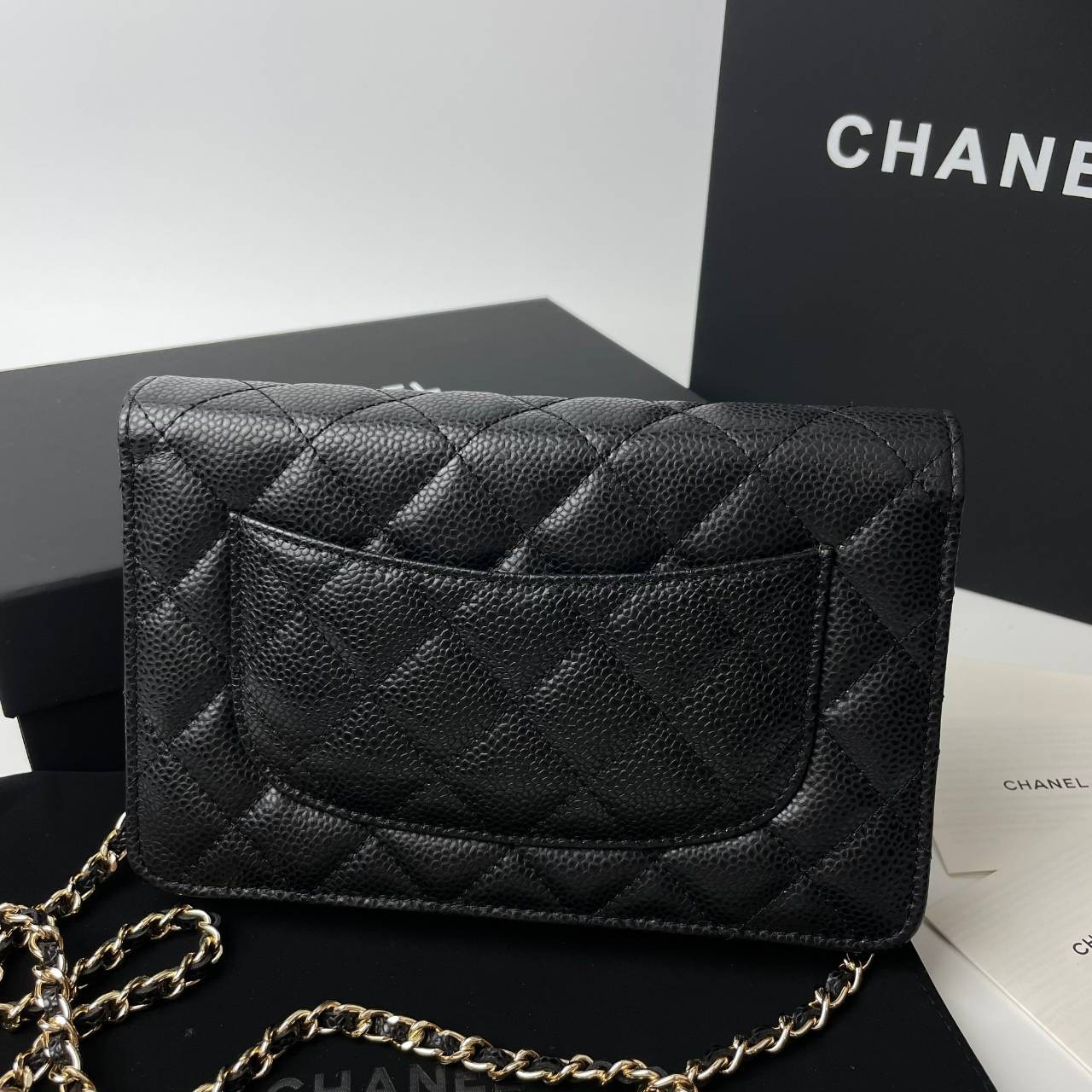 Chanel Wallet On Chain รุ่น Micro chip *หนังคาเวียร์* เกรดท็อปออริจินอล 1:1 สลับแท้ เกรดขายดีสุด งานสวยเป๊ะปัง ทรงสวยตรงปก ไม่ผิดหวัง ใช้งานต่างประเทศได้ ภาพถ่ายจากงานขายจริง