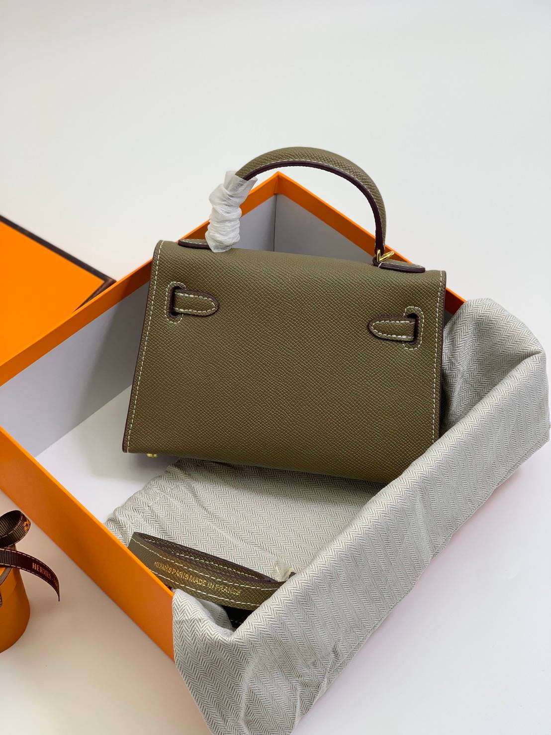 VIP หนังแท้ 】HERMES KELLY 20 MINI SELLIER GOLD EPSOM GOLD HARDWARE