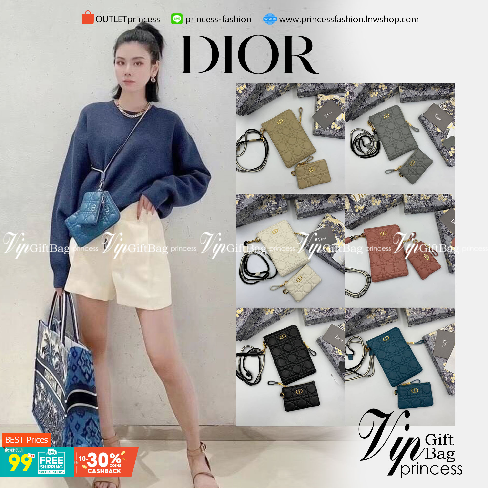 VIP 】CHRISTIAN DIOR PHONE BAG 2 in 1 DOUBLE BAG กระเป๋าเซ็ท 2 ใบ มีสายสะพายข้าง ถอดออกใช้งานได้ ถือว่าคุ้มมากๆเลยค่ะ สามารถใช้งานแยกกันได้ ใส่สายสะพายหรือ ถือได้ วัสดุหนังแท้ สวยงามนุ่มฟู น่ารักมากๆ เลยน้าาา