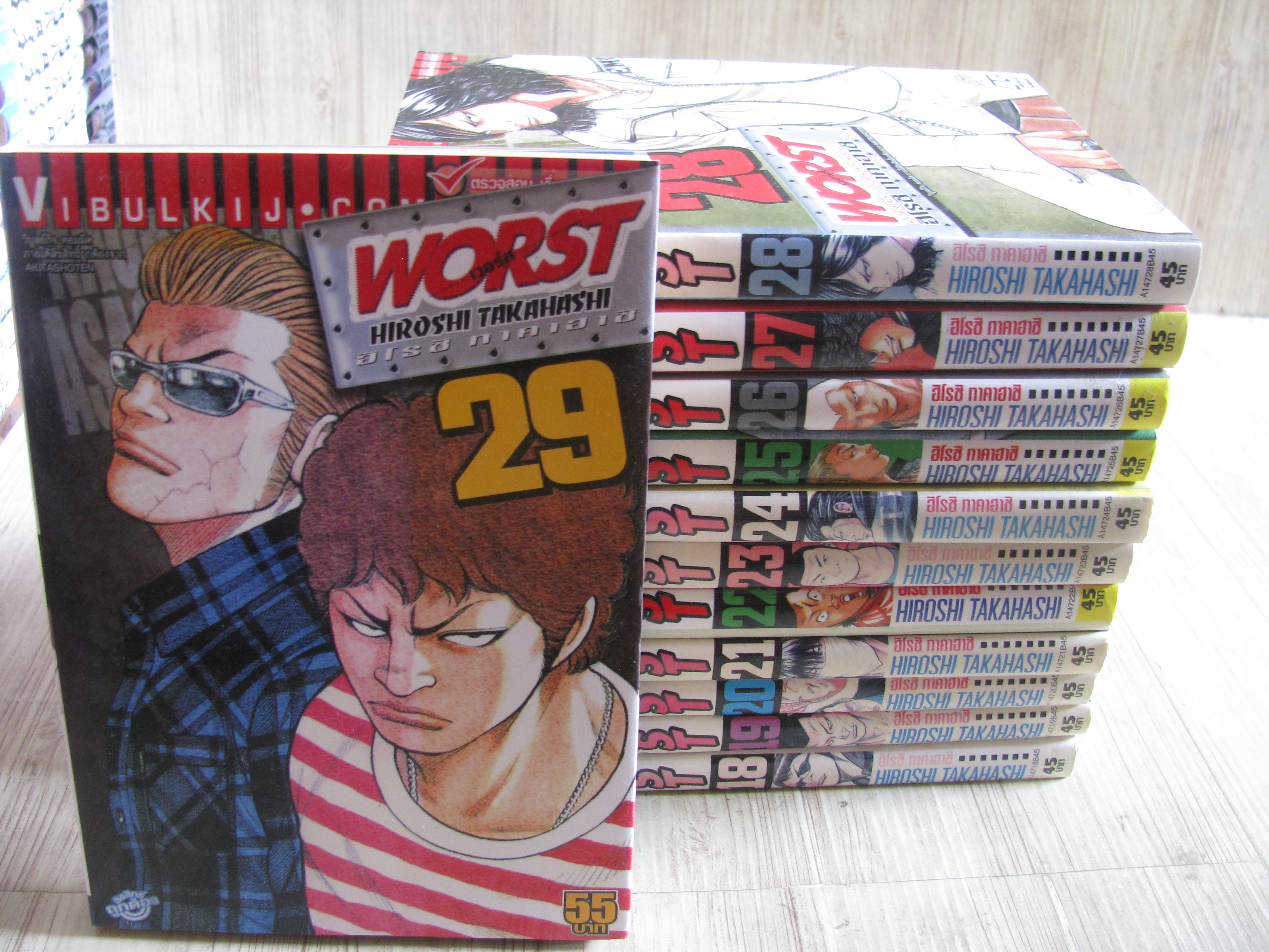 WORST ชุด เล่ม 18-29 Hiroshi Takahashi เขียน (สภาพสะสม)
