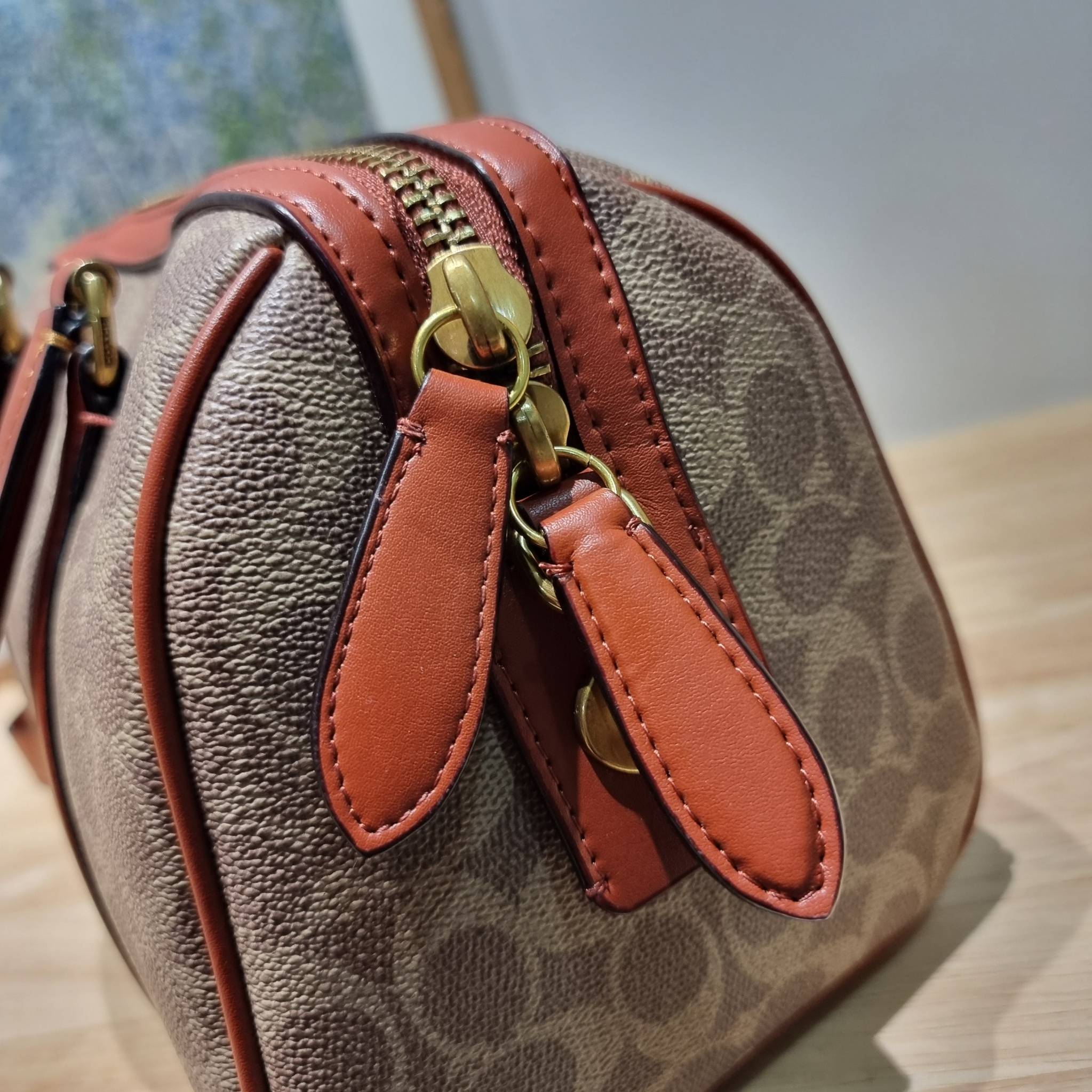 COACH RUBY SATCHEL 25 IN SIGNATURE CANVAS CP239 พร้อมส่ง กระเป๋าทรงหมอนดีไซน์ใหม่ ใบใหญ่ เพิ่มดีเทลความหรูมากมาย