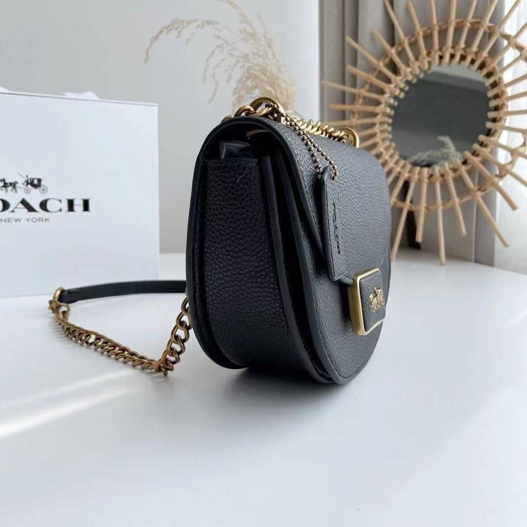 COACH ALIE SADDLE BAG : BLACK