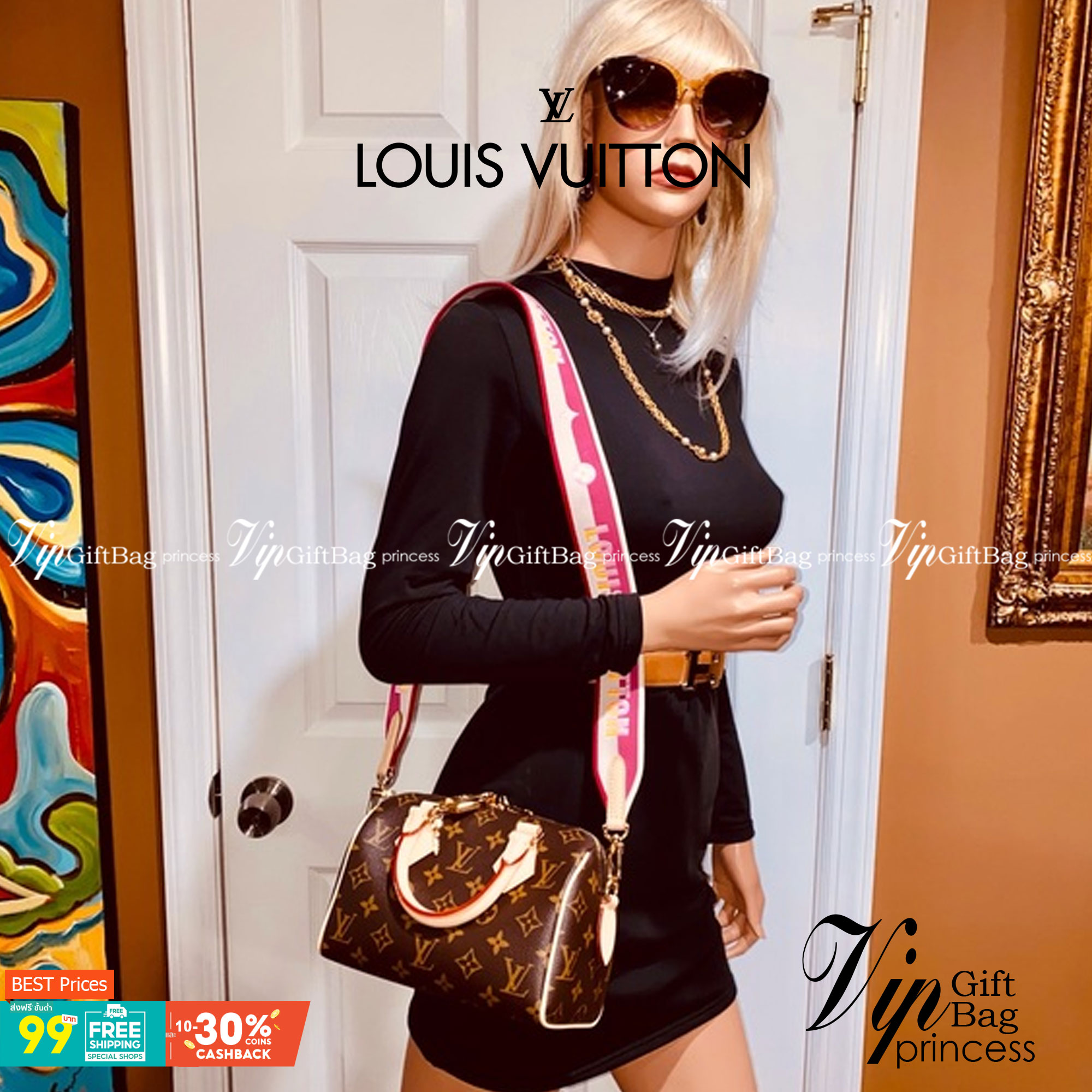 หนังแท้ LOUIS VUITTON POCHETTE SPEEDY BANDOULIÈRE 20 มาพร้อมสายผ้า มีให้เลือก2 สี ถ่ายสดจากสินค้าจริง ขนาดน่ารัก เป็น every look ที่หรูหรามากค่าา