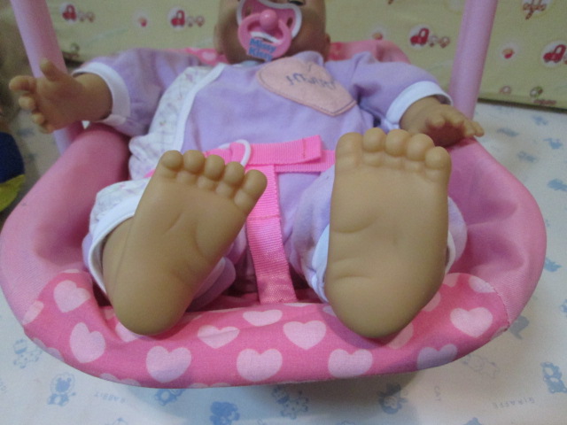 Missy Kissy Baby Doll with baby seat ตุ๊กตาหน้ายางมือสอง