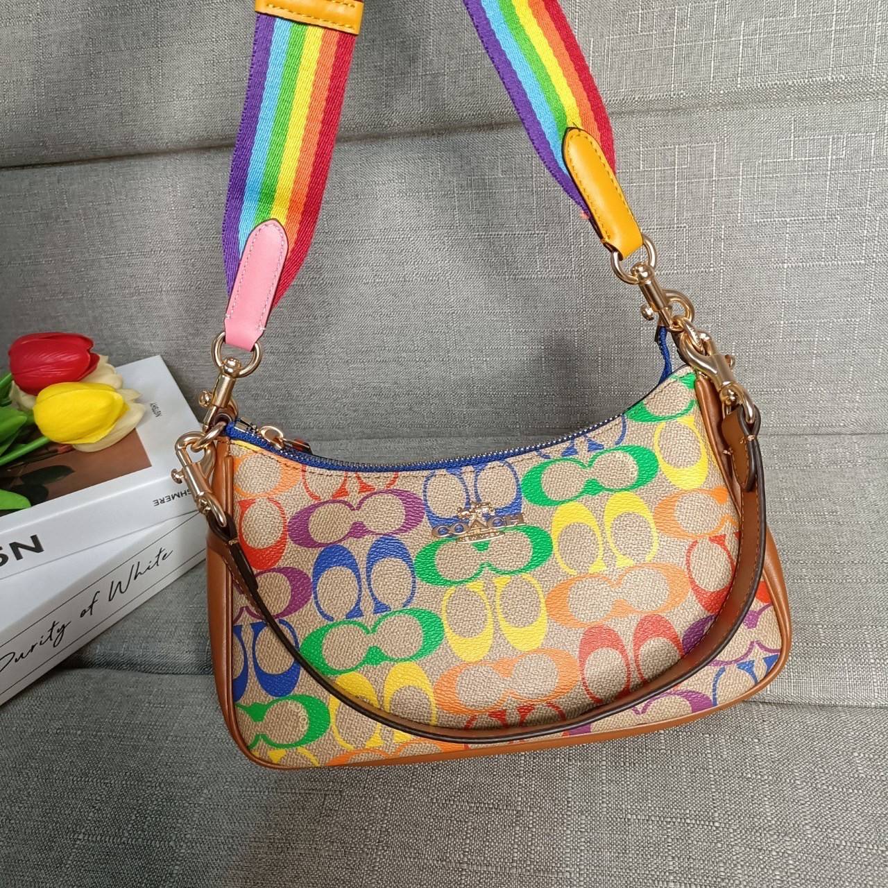 พร้อมส่งครบสี สวยทุกสีเลยค่า😘 ((CA173//CA209//CA548)) COACH TERI SHOULDER BAG 🔹กระเป๋าทรงพอช ในรูปแบบหนังแท้ หนังนิ่มสวยมากค่ะ