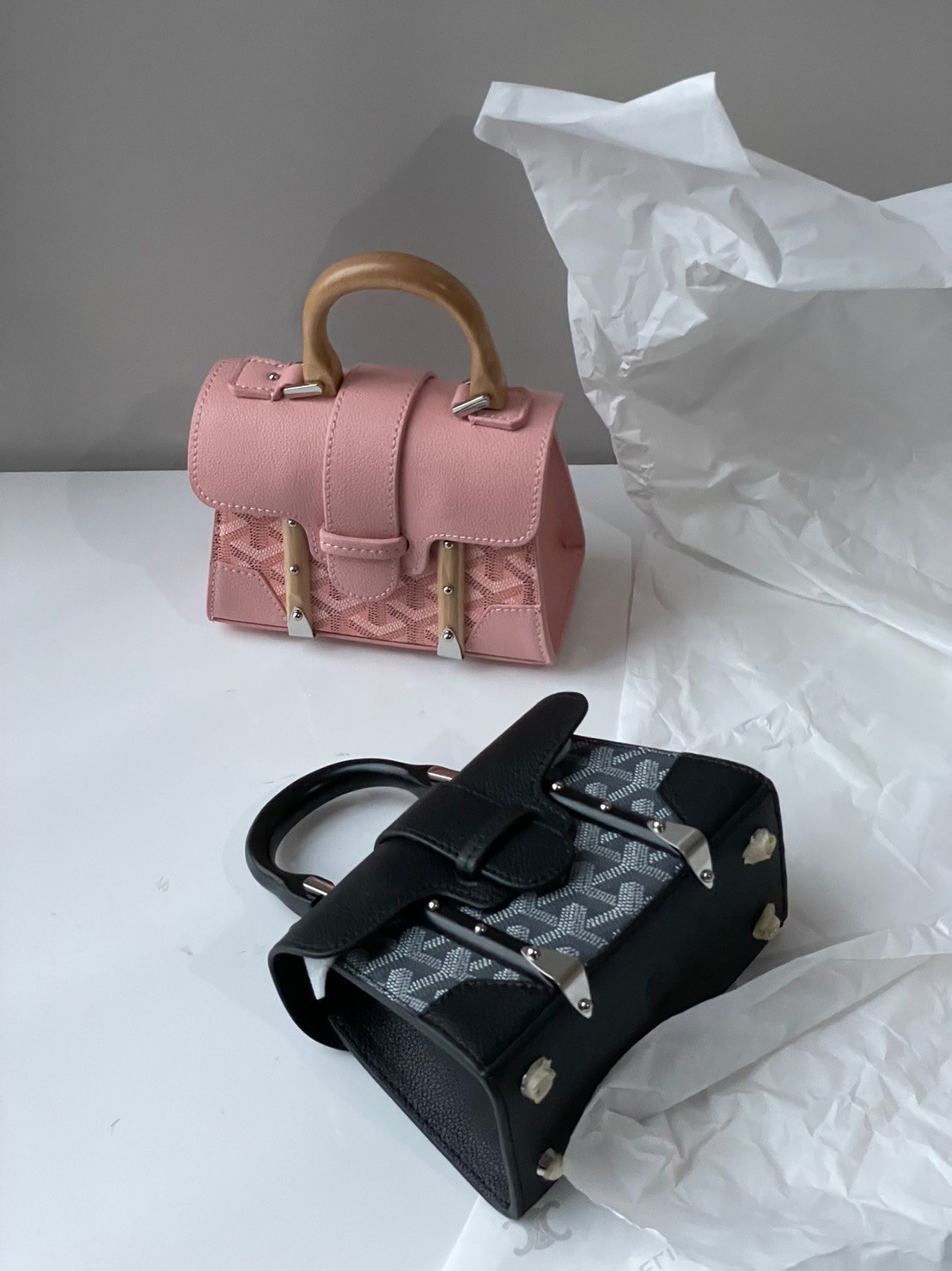 GOYARD SAIGON SIZE MINI 15cm เกรดท็อปออริเทียบแท้ ใช้สลับแท้ได้ ใช้งานต่างประเทศได้ Box set