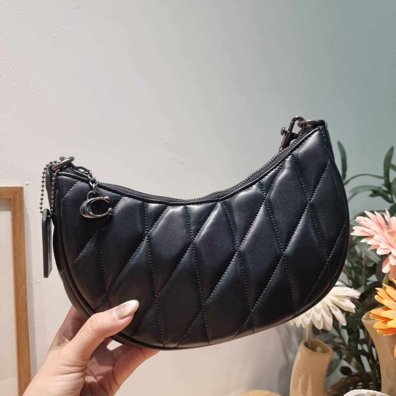 พร้อมส่ง 4 สี COACH CP148 MIRA SHOULDER BAG WITH PILLOW QUILTING กระเป๋าสะพายดีไซน์สวย 🧡 เกรดท็อปออริจินอล 1:1 สลับแท้ เกรดดีสุด ใช้งานต่างประเทศได้