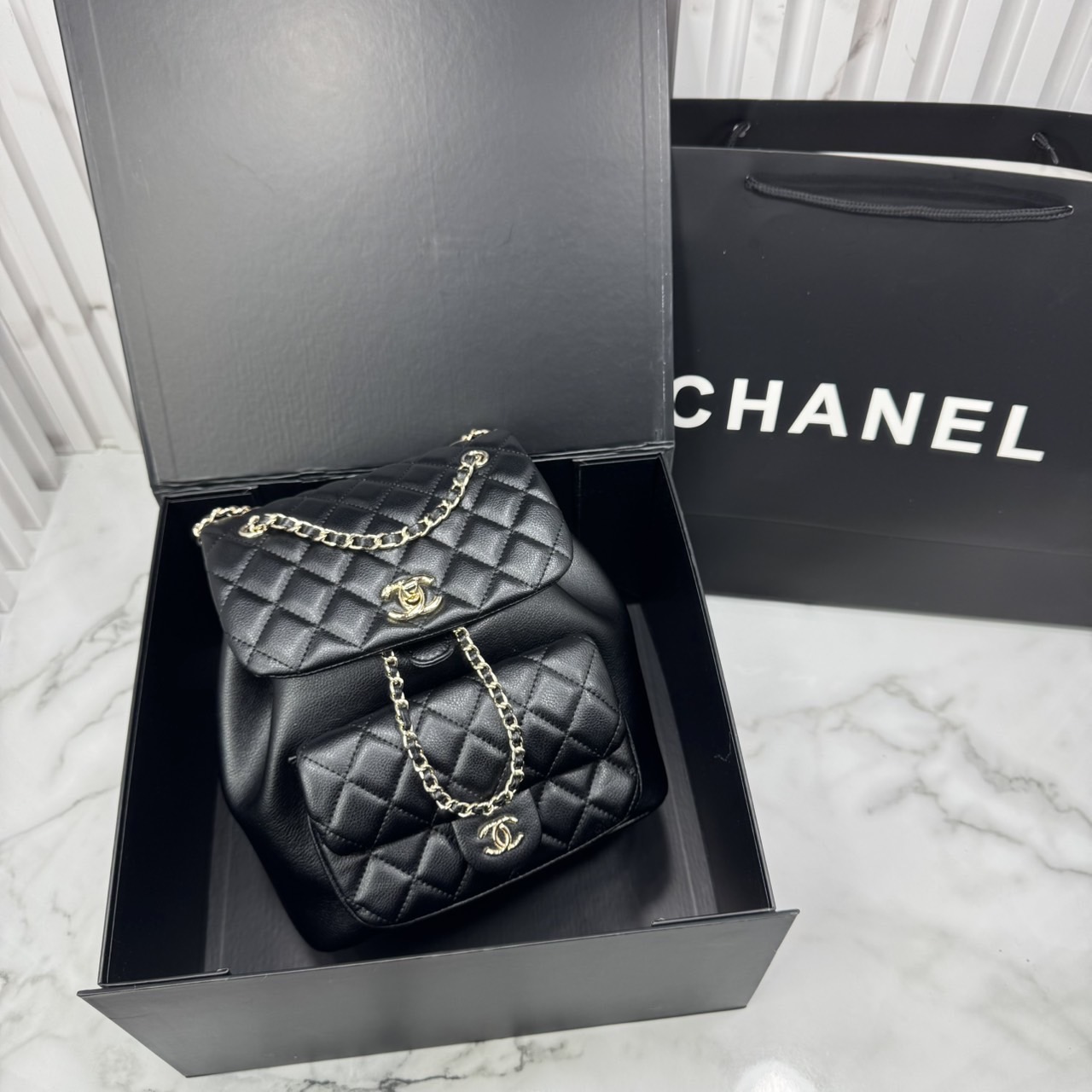 ORI หนังแท้ | Chanel Duma Backpack กระเป๋าเป้ไซส์มินิ น่ารักน่าใช้สุดๆ ไอเท็มยอดฮิต รูปทรงทันสมัย ดีเทลความสวยมากมาย