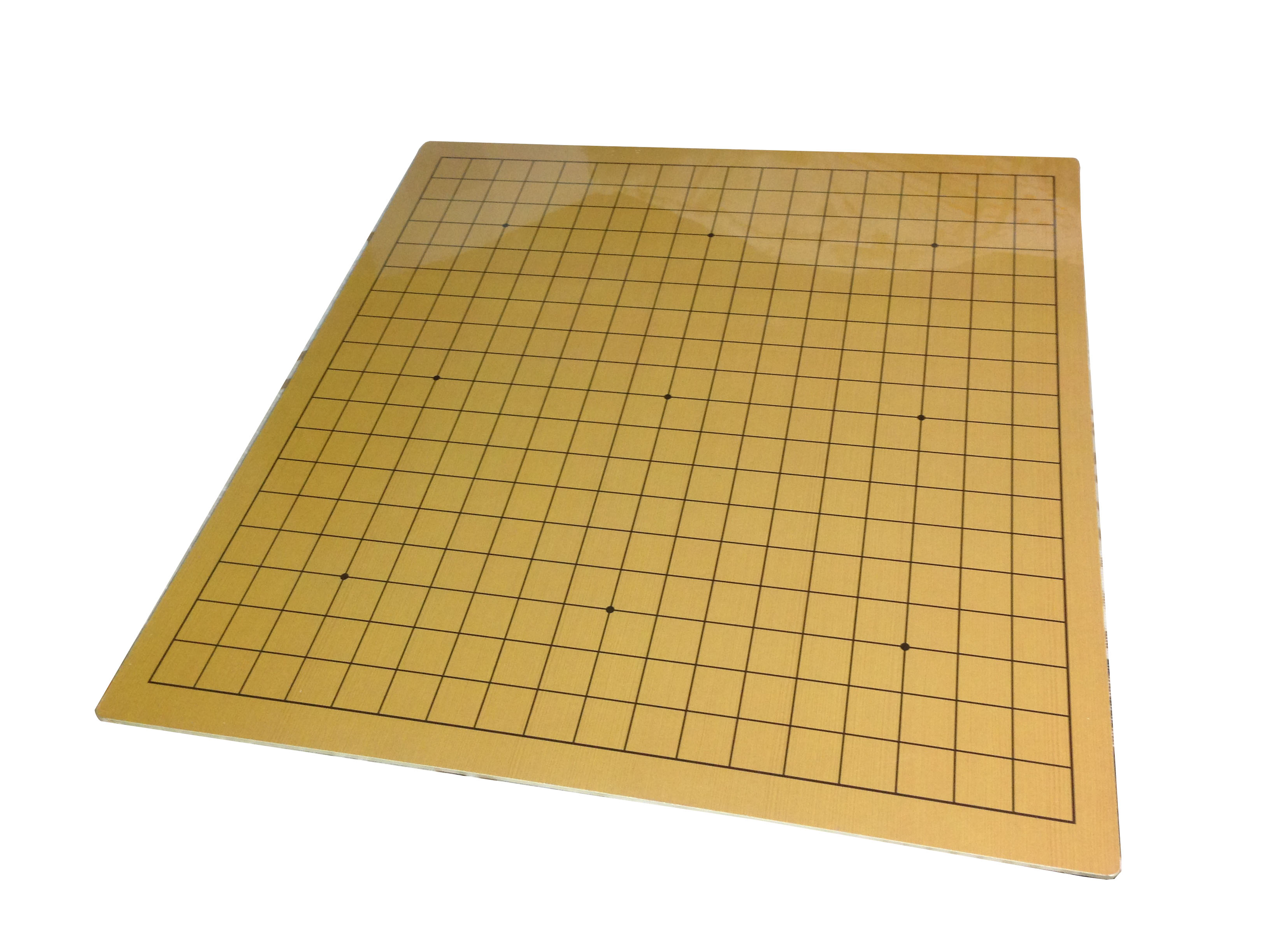 ชุดกระดานหมากล้อมไม้บาง0.3 cm.19x19เส้นและกระดานหมากรุกจีนพร้อมเม็ดหมากพลาสติกเม็ดนูนสองด้านแบบญี่ปุ่น